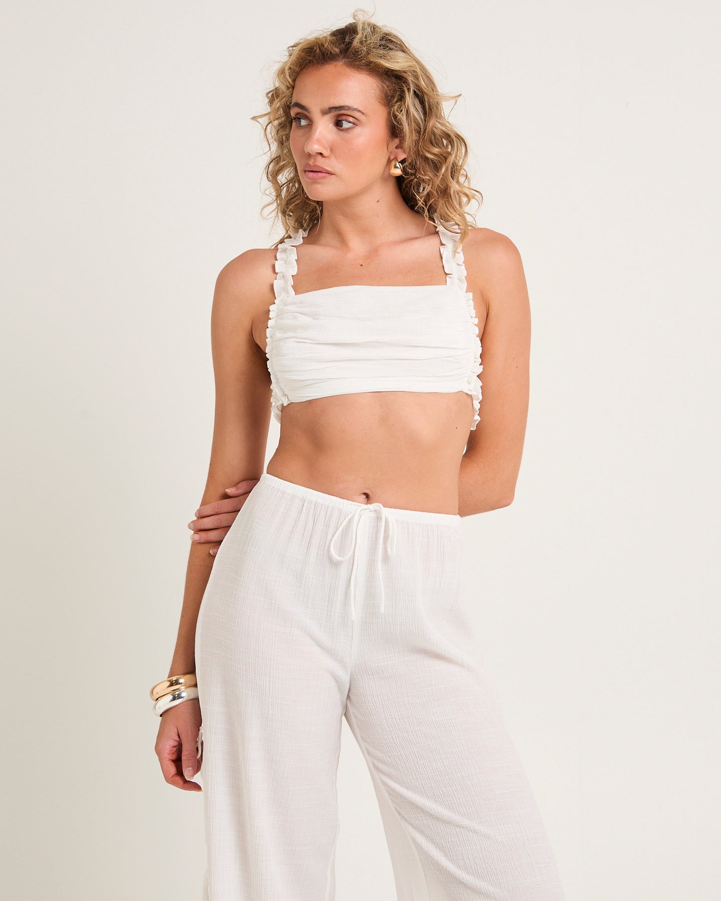 Dion Gathered Micro Top