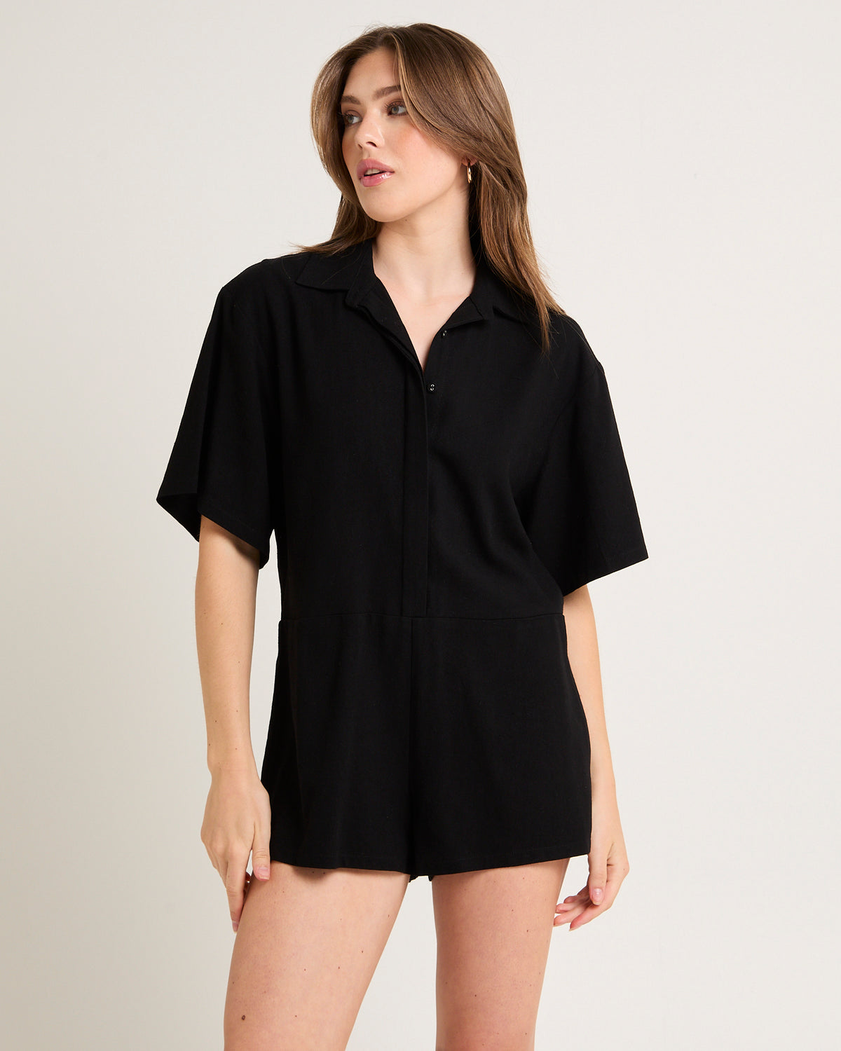 Miles Boxy Playsuit BLACK