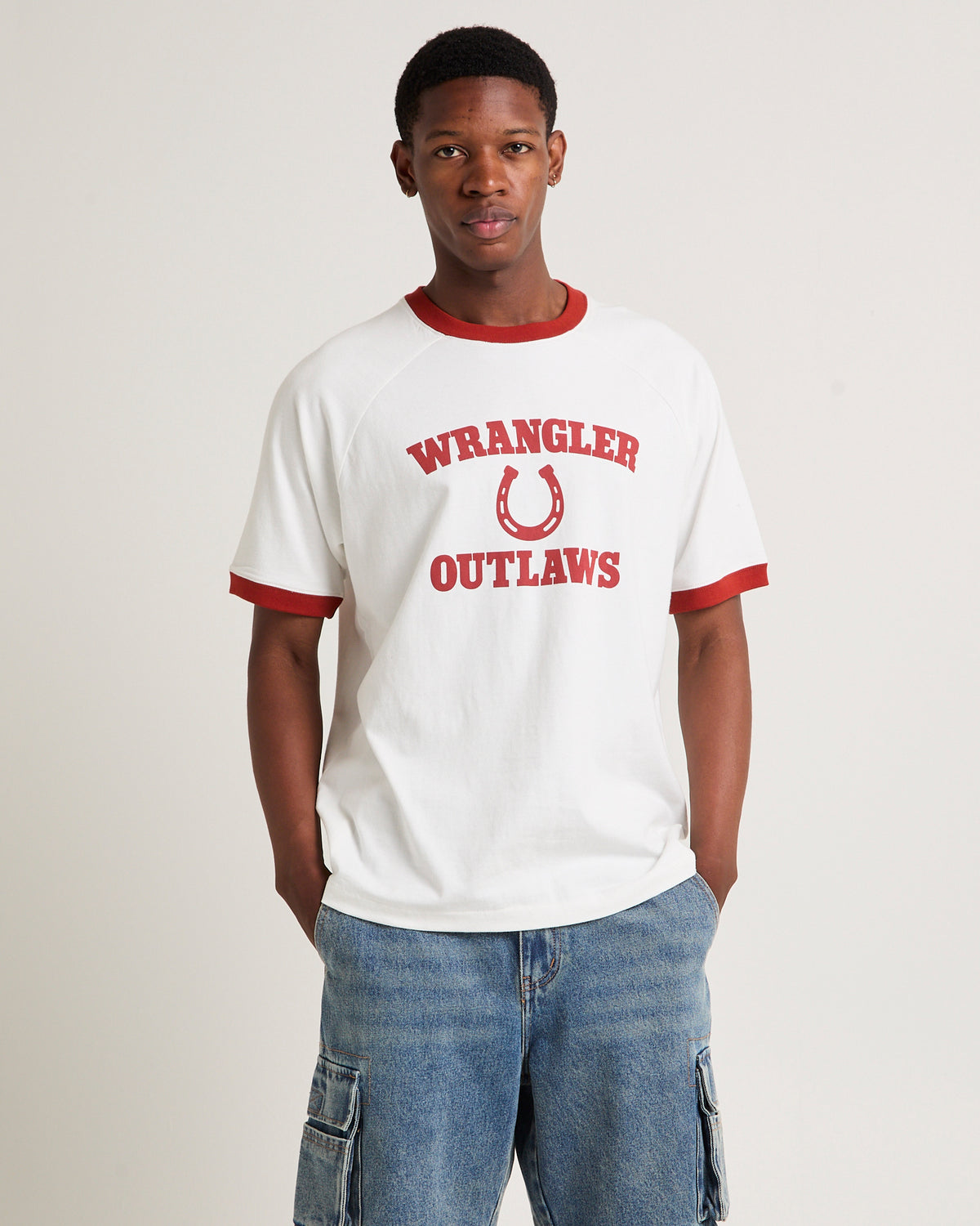 Outlaws Ringer Tee VINTAGE WHITE