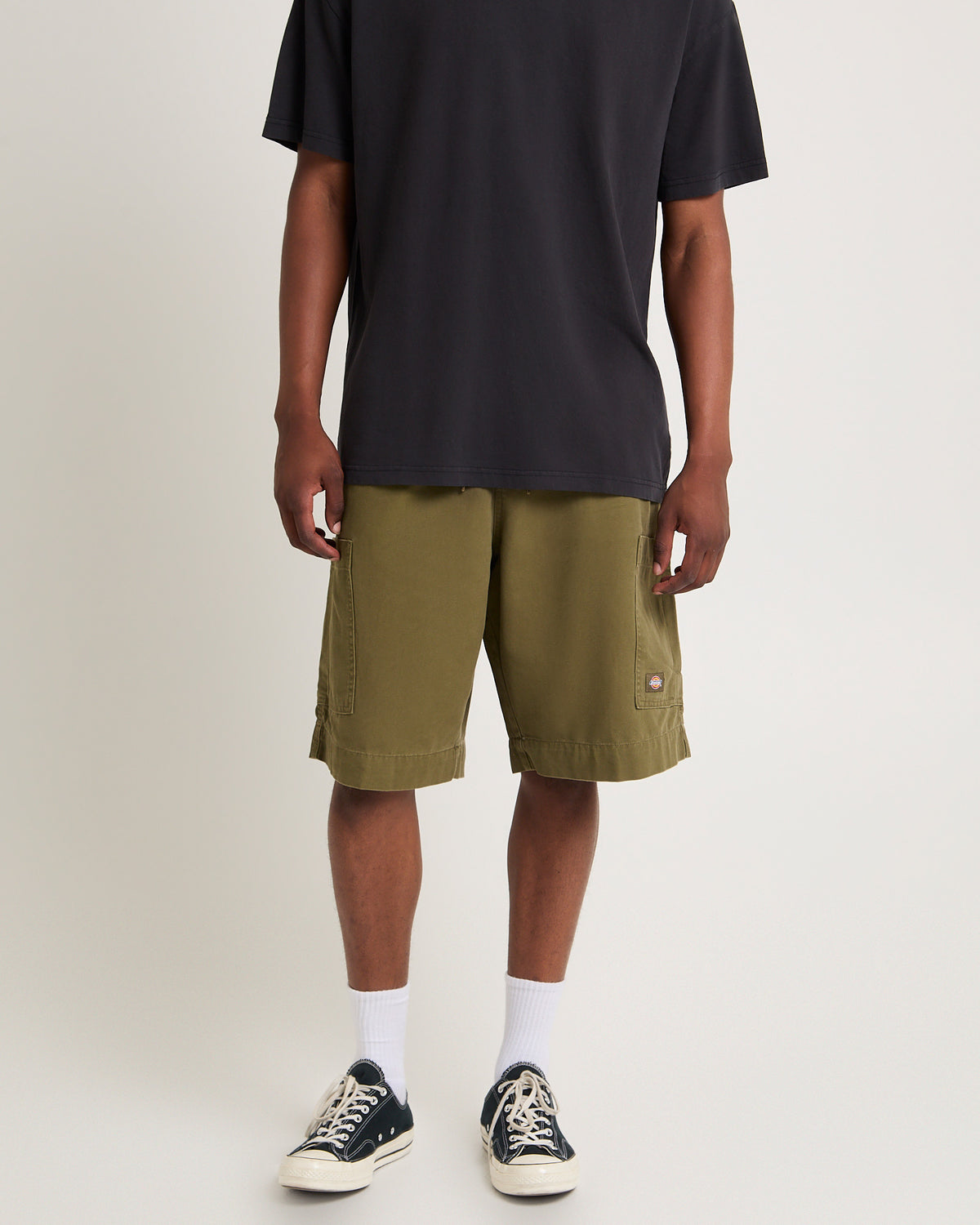 Dickies Cargo Chute Denim Shorts RINSED MOSS