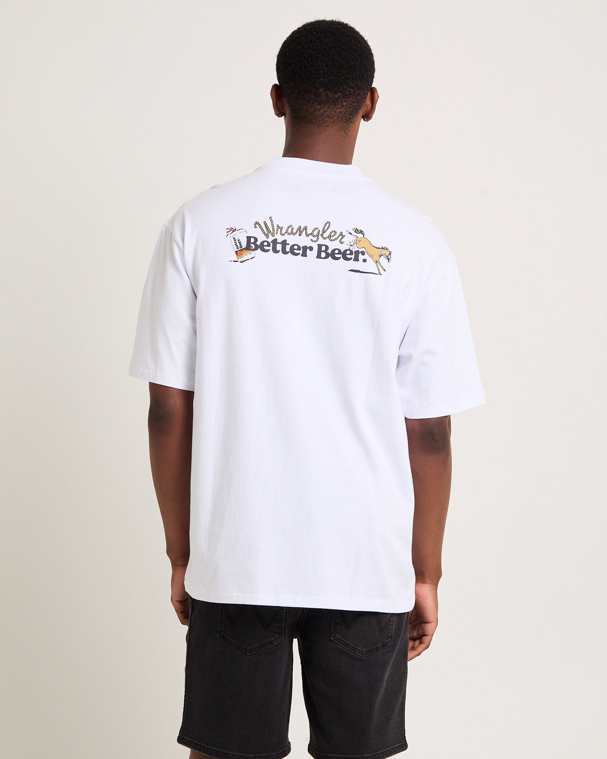 Wrangler x Better Beer Kicked Slacker T-Shirt WHITE