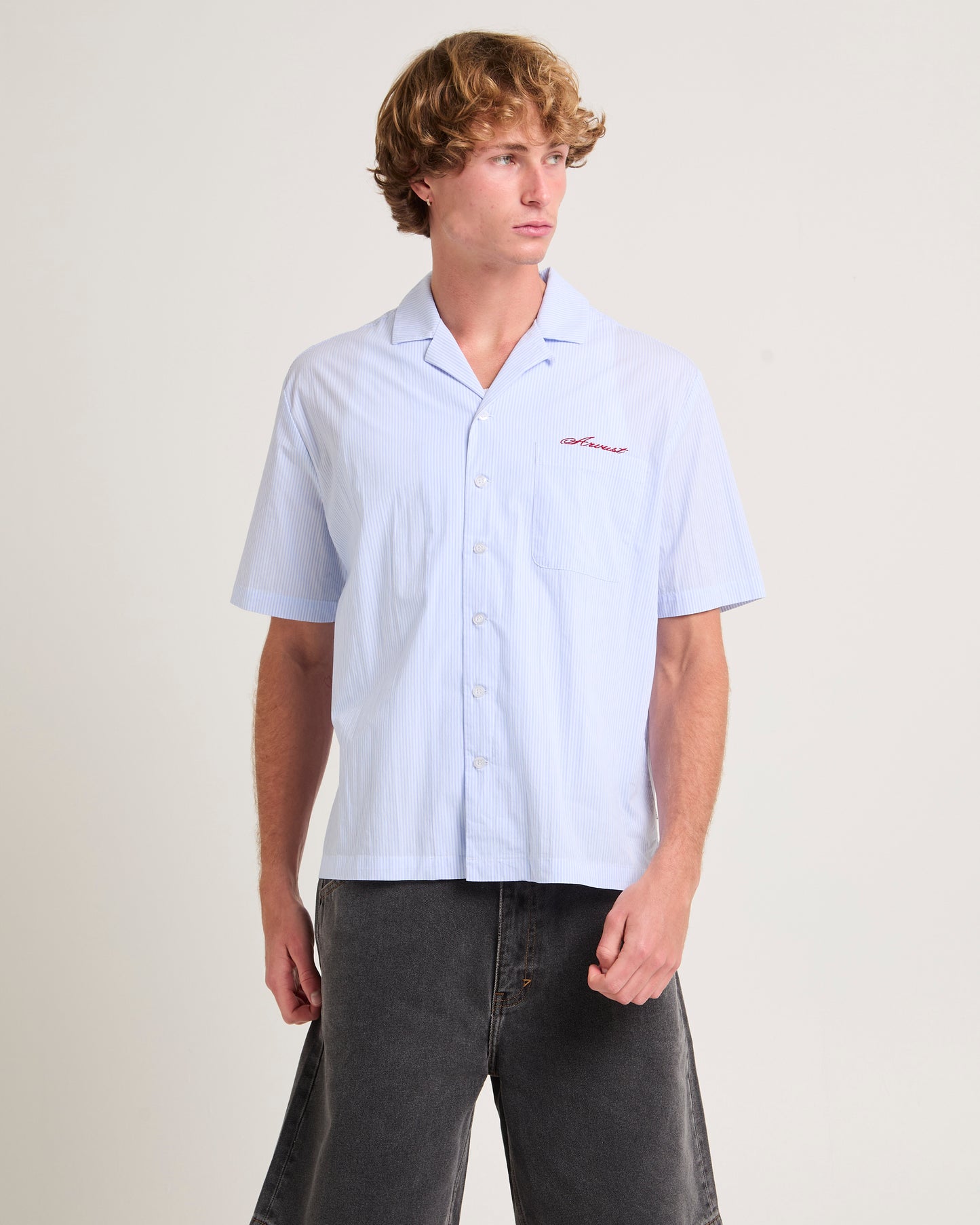 Box Striped Short Sleeve Shirt