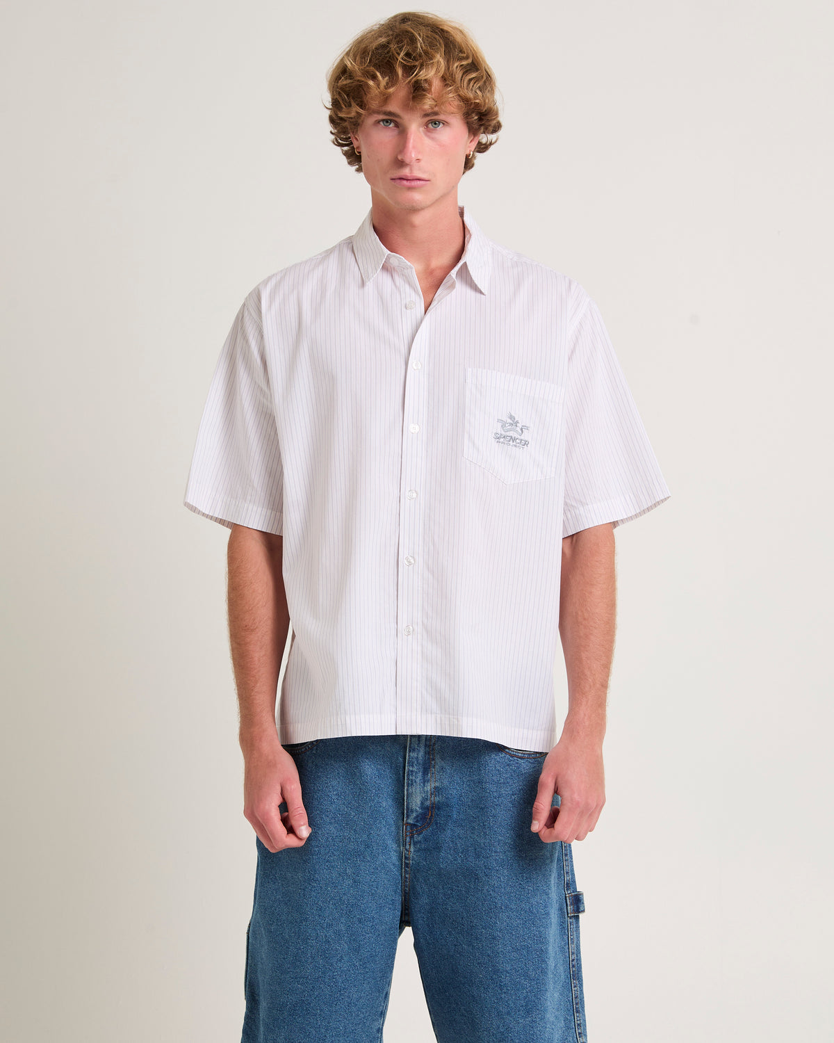Skate Holiday Short Sleeve Shirt WHITE