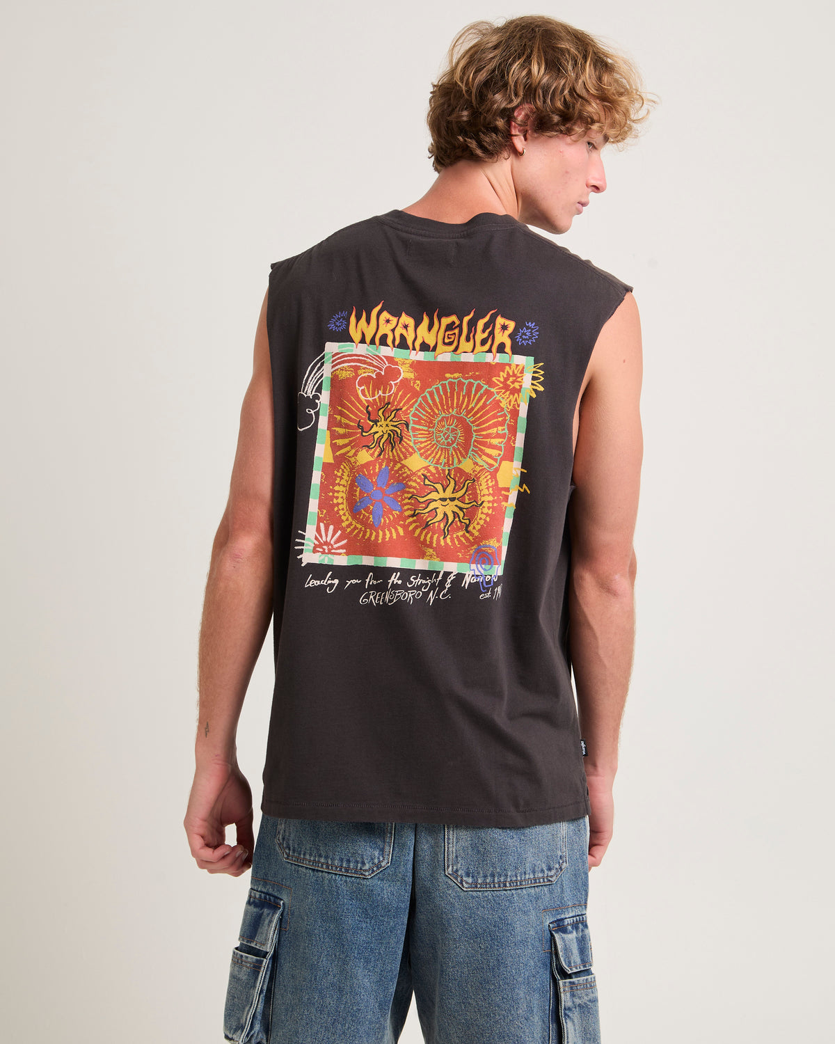 Fossil Muscle Tee WORN BLACK