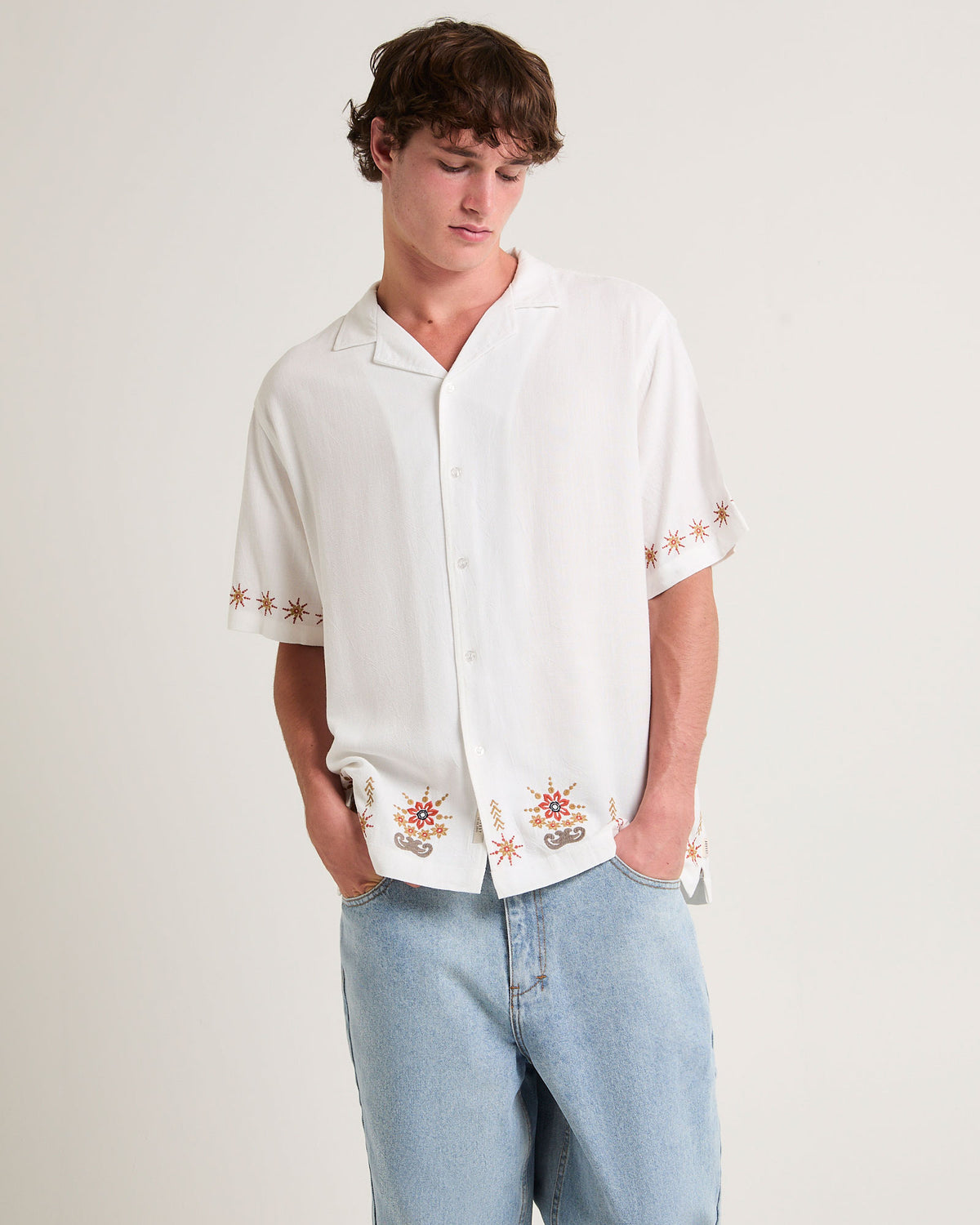 Argo Short Sleeves Resort Shirt OFF WHITE