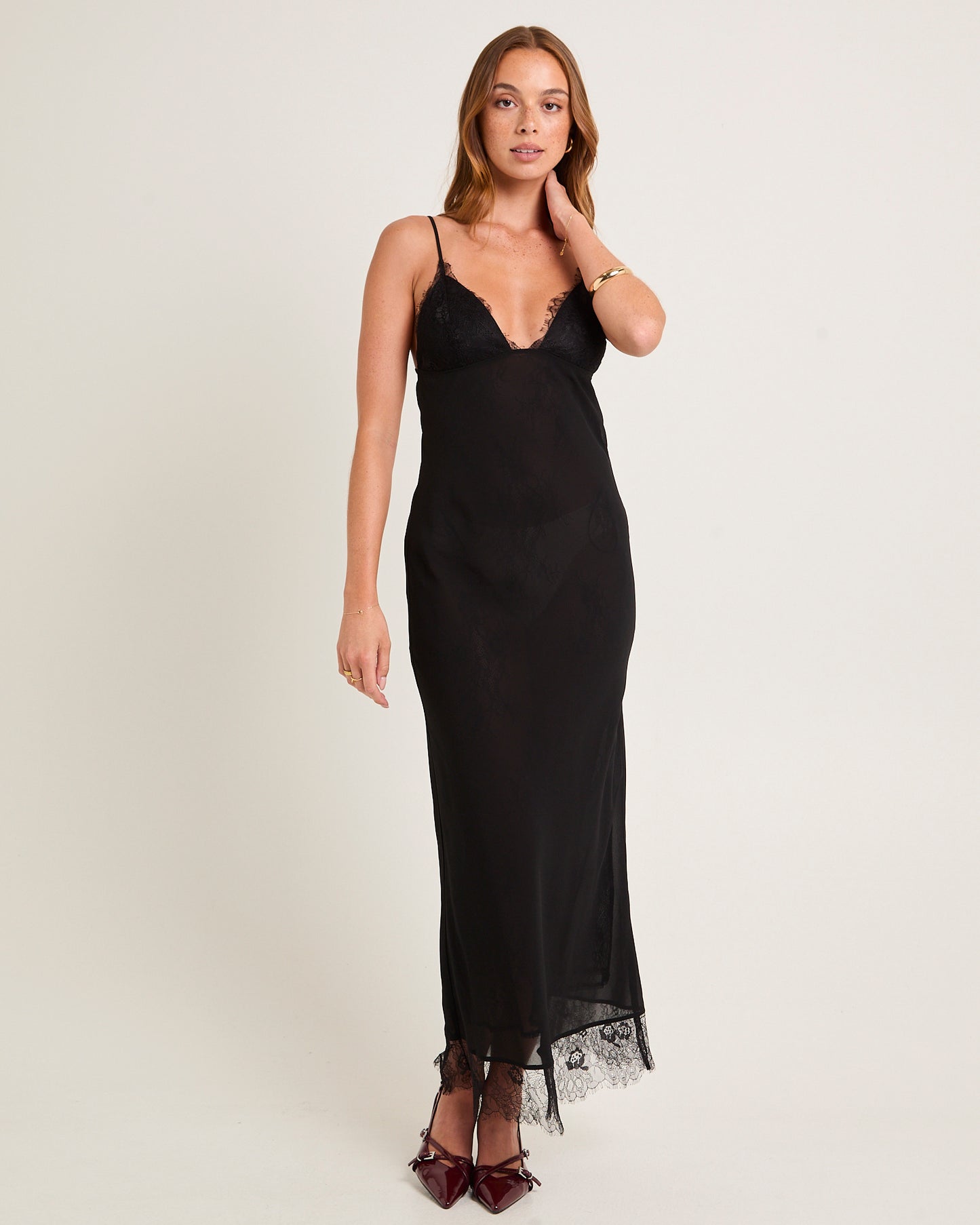 Blair Lace Tie Back Maxi Dress