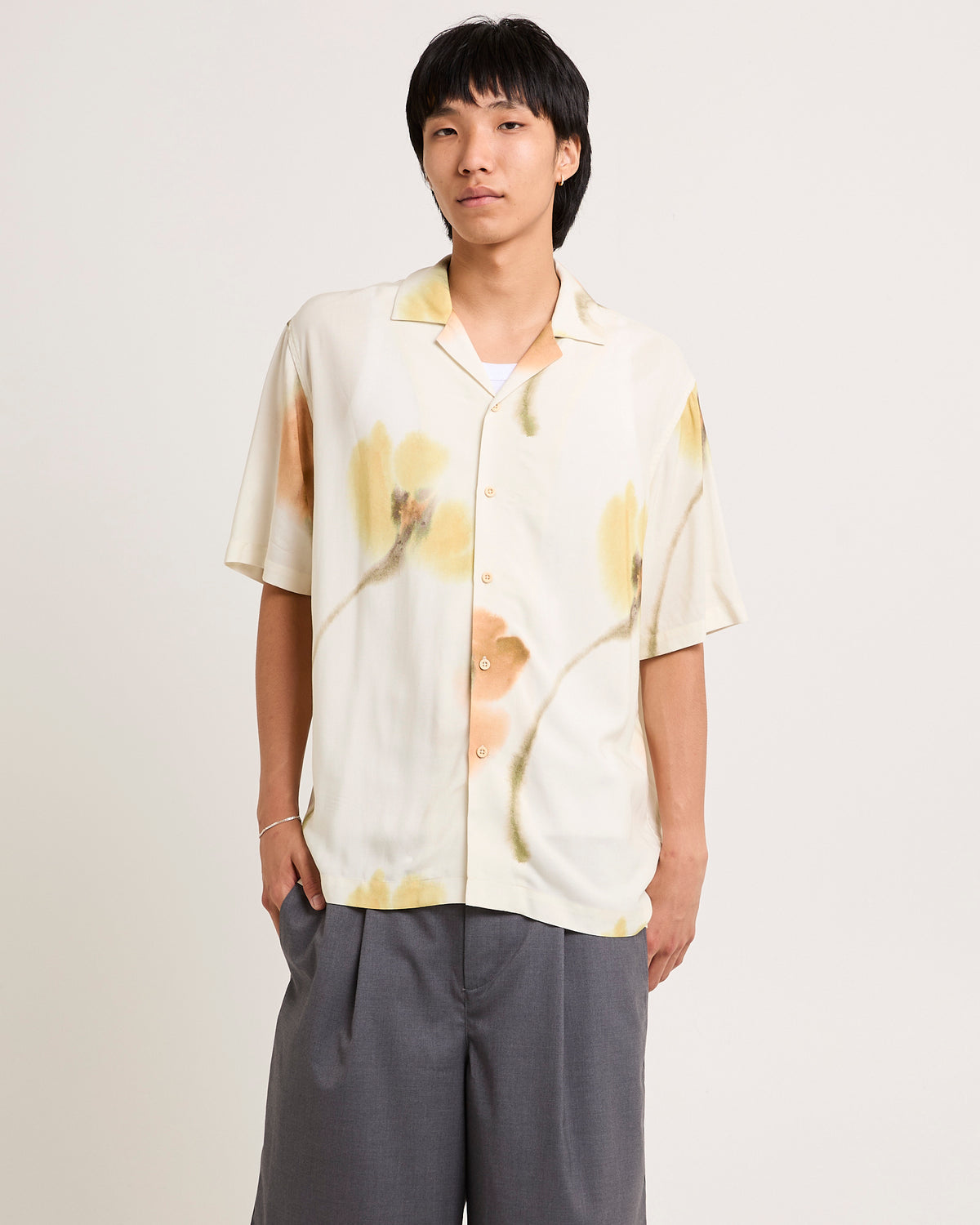 Alma Short Sleeve Resort Shirt WHITE