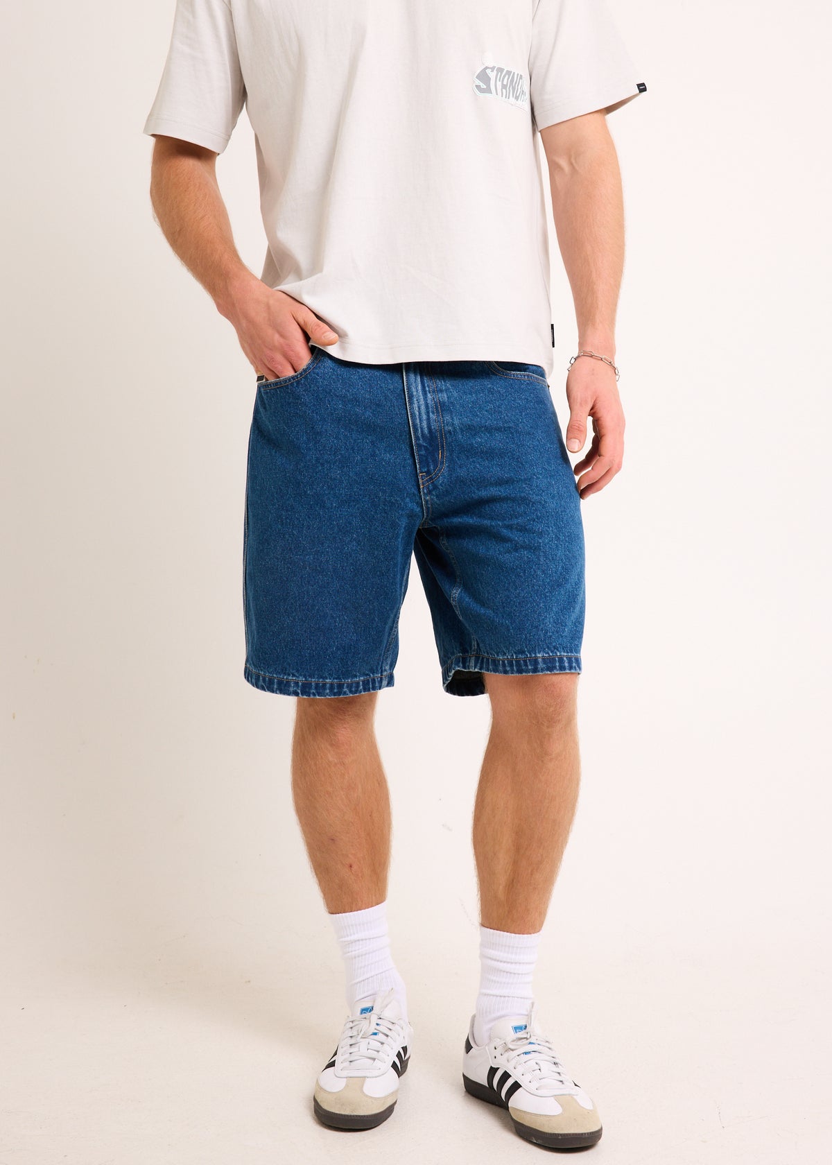 Knocker Vintage Denim Shorts MID 90S BLUE