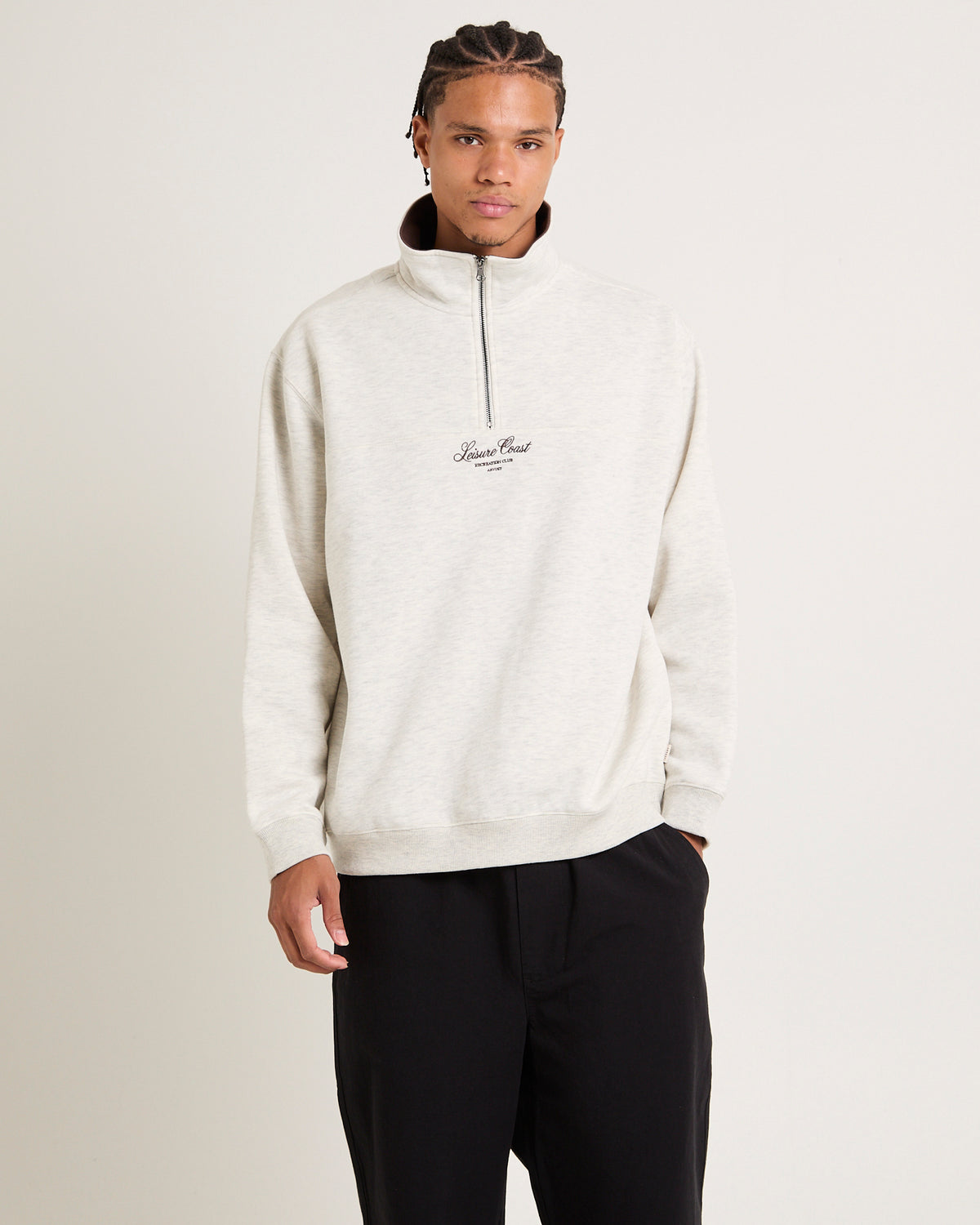 Club 1/4 Zip Fleece Jumper OAT MARLE