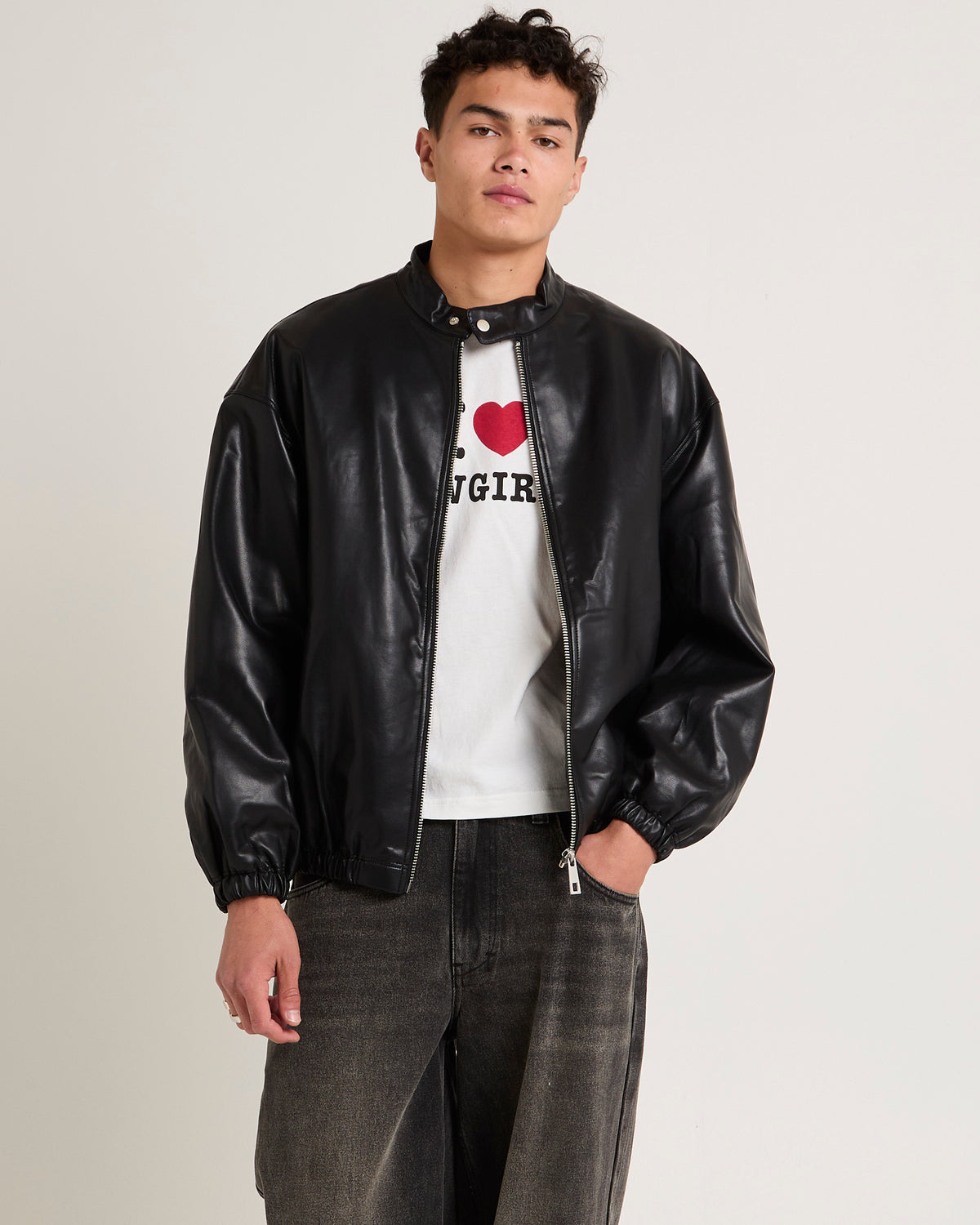 Moto Leather Jacket BLACK