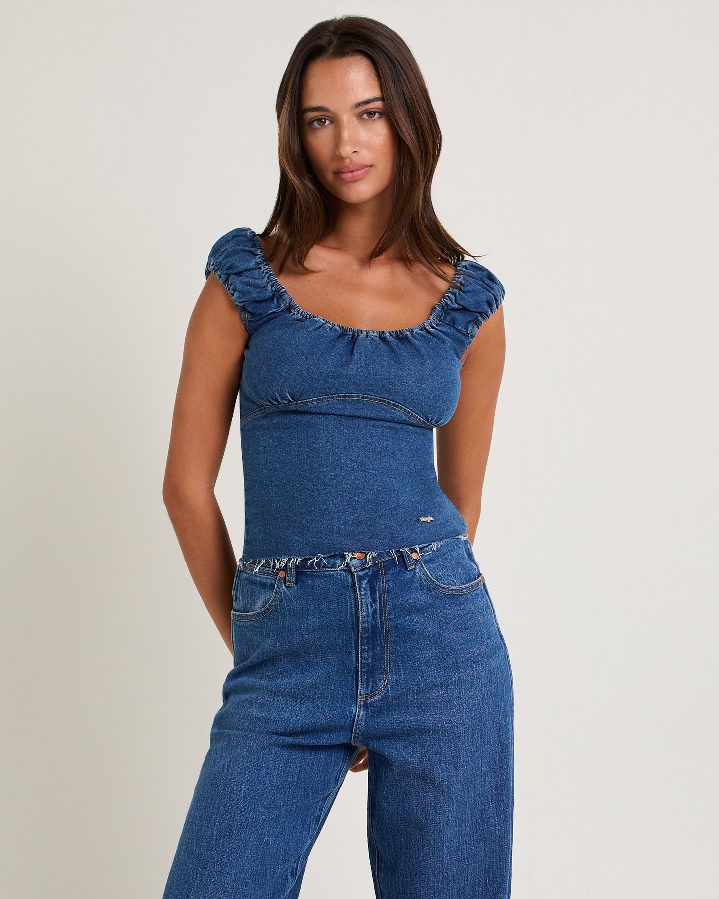 Cindy Denim Top