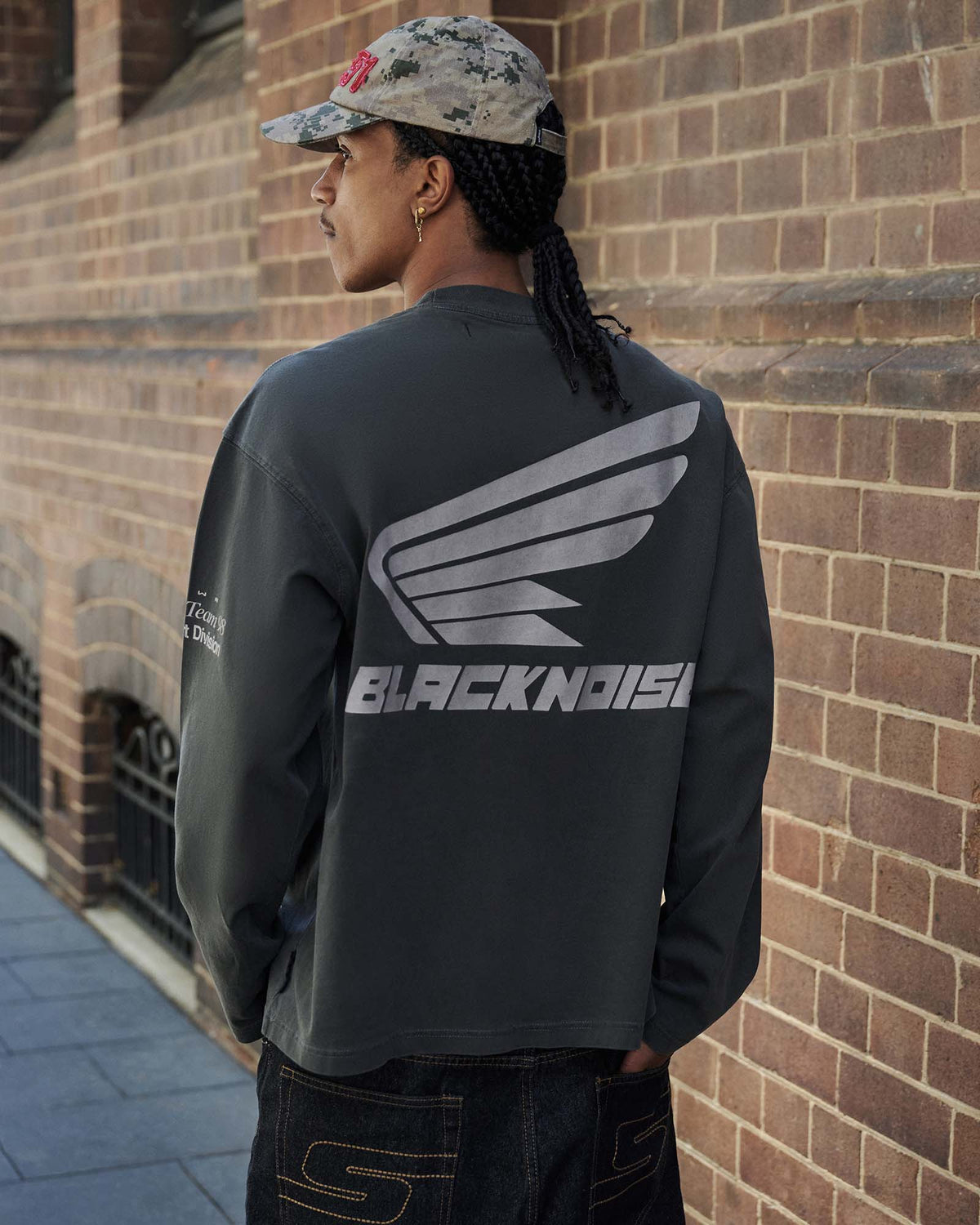 Civic Long Sleeve T-Shirt WASHED BLACK