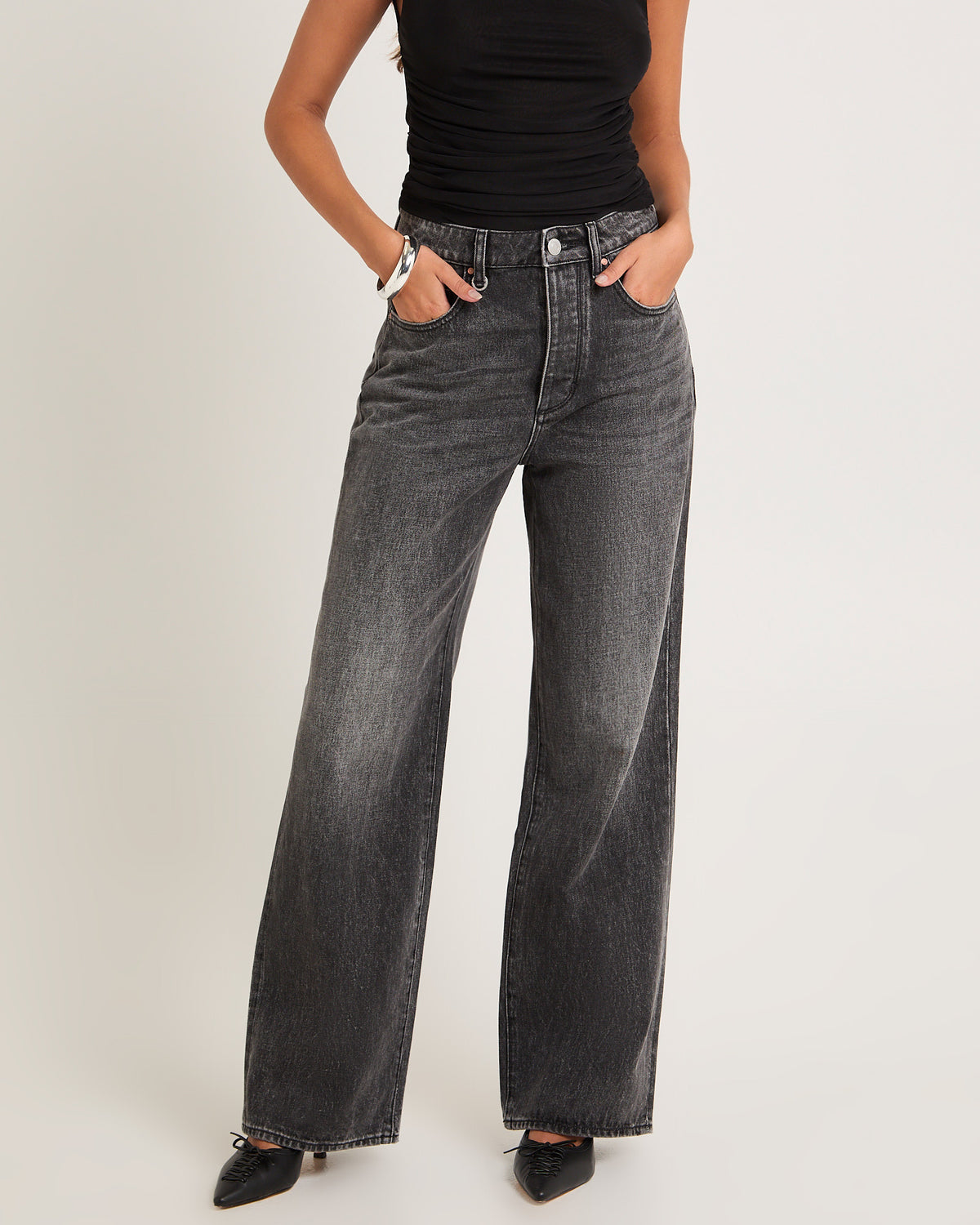 Coco Relaxed Denim Jeans Alphaville WASHED BLACK