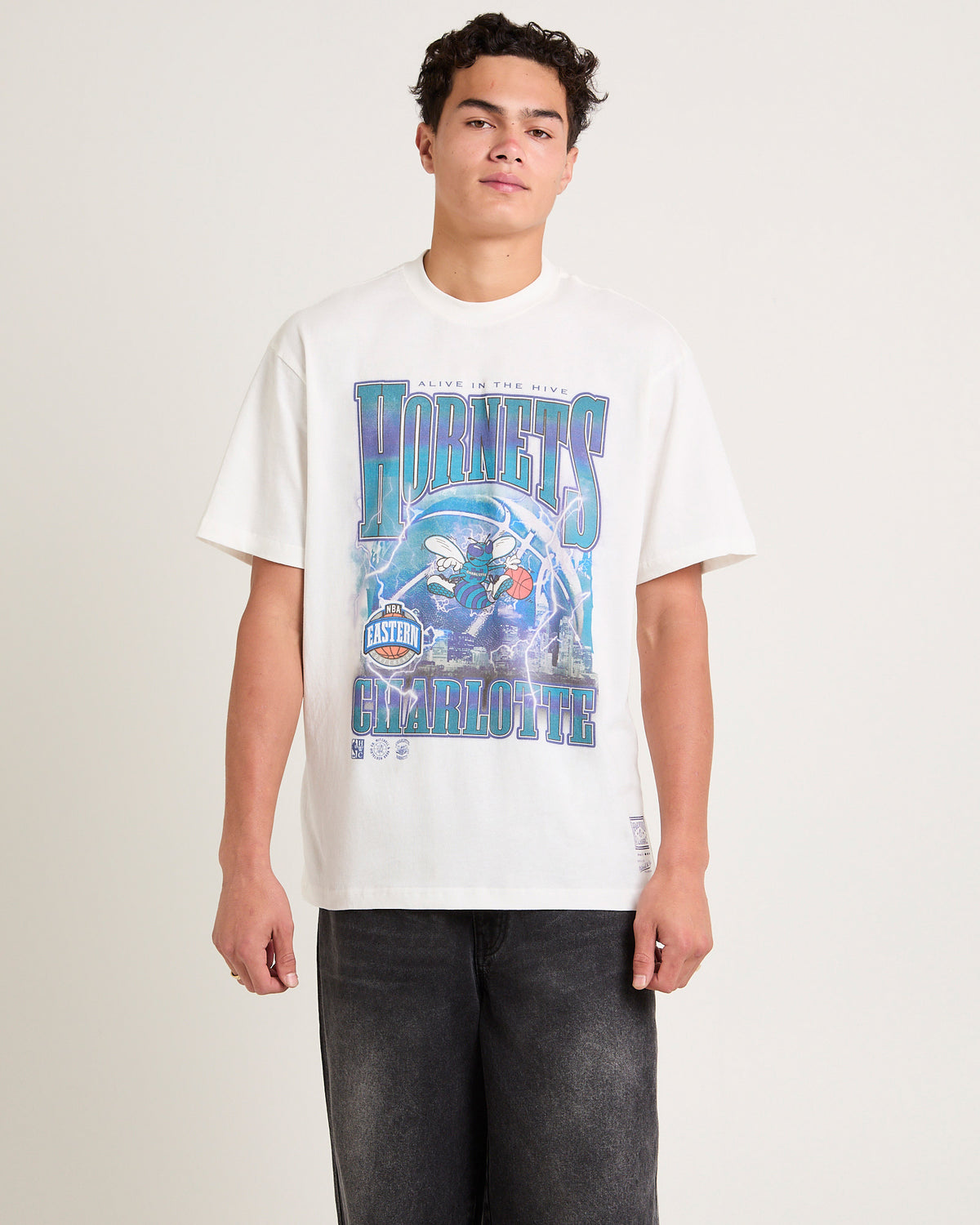 Charlotte Hornets City Strike T-Shirt VINTAGE WHITE