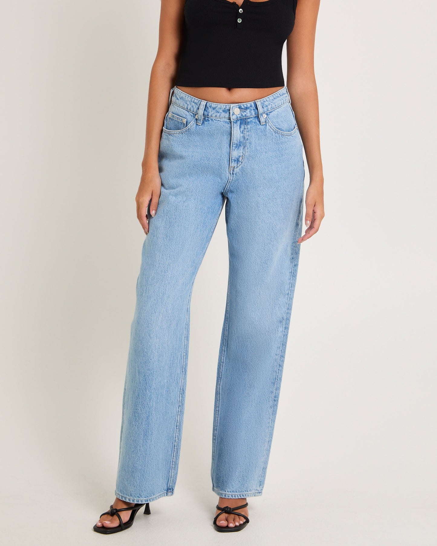 Low Slouched Denim Jeans Skyline Blue