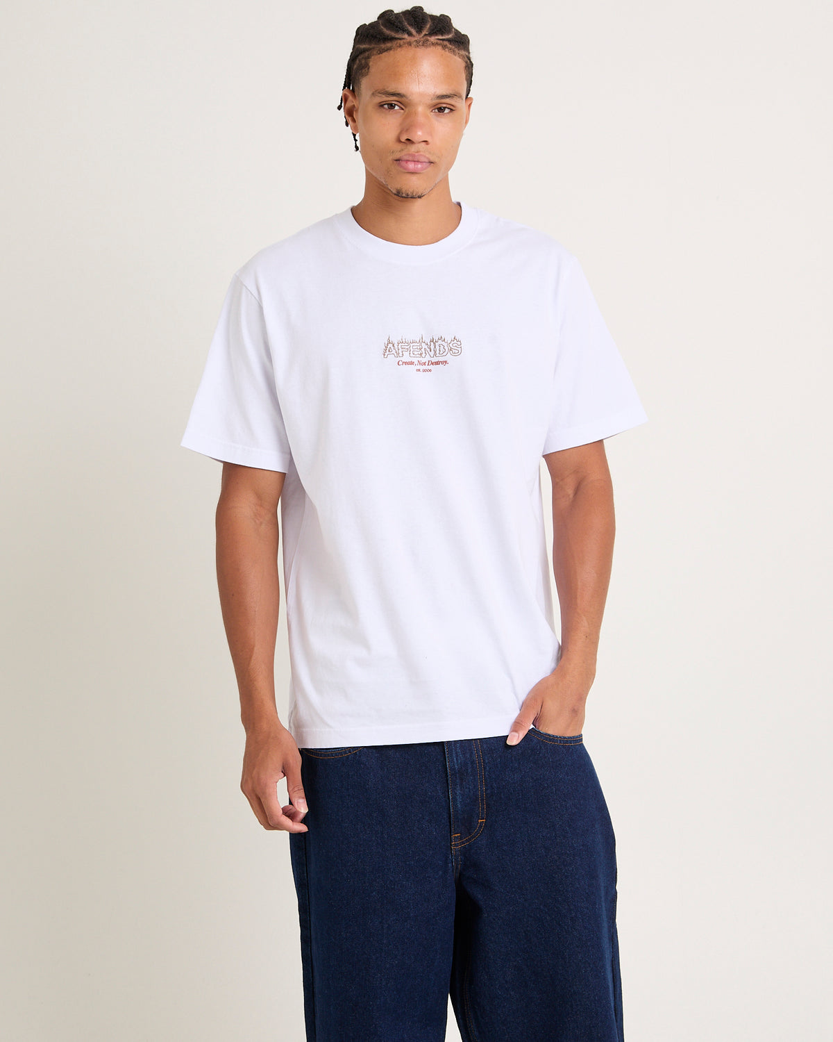 Ember Retro T-Shirt White