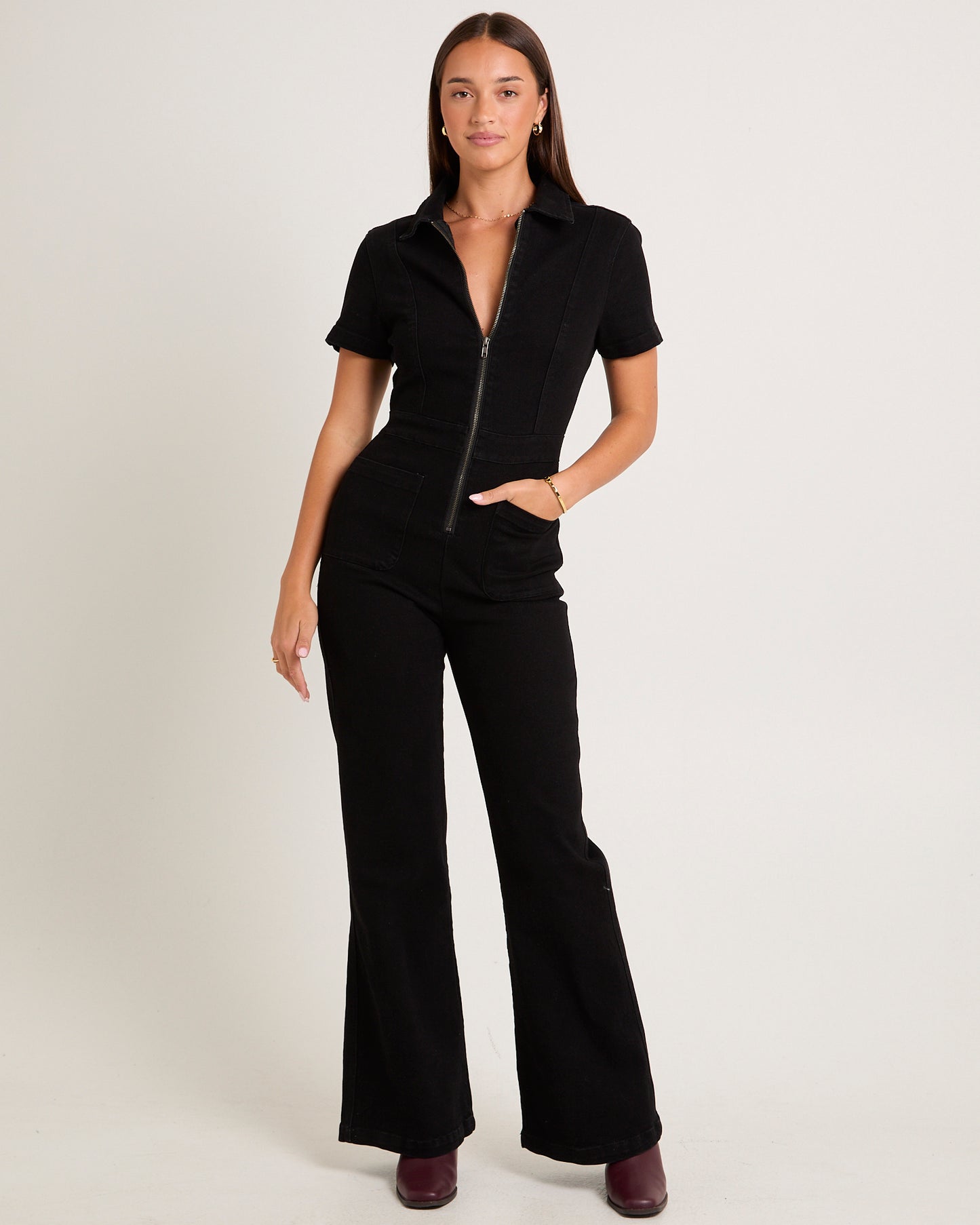 Nikki Denim Maxi Boiler Suit