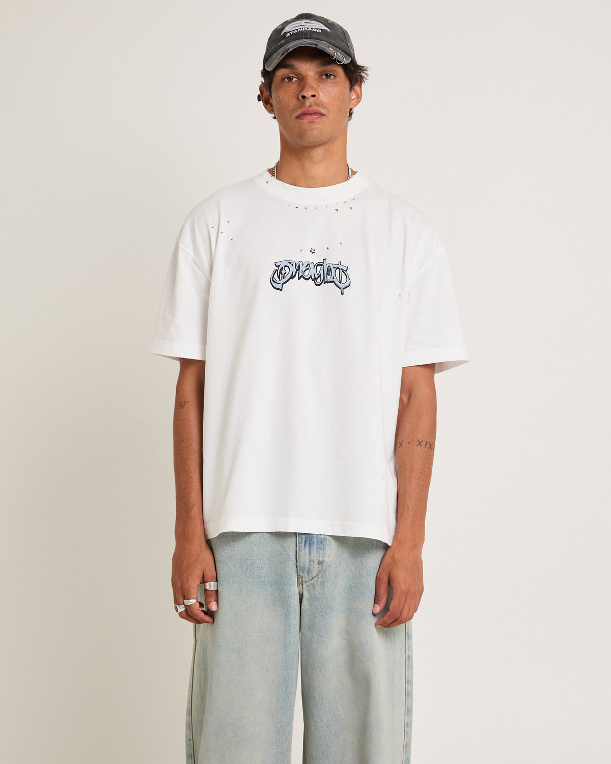 Solar Band Cropped T-Shirt WHITE