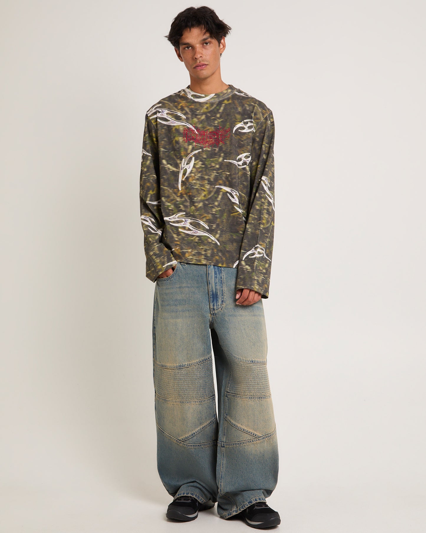 Baggy Moto Denim Jeans