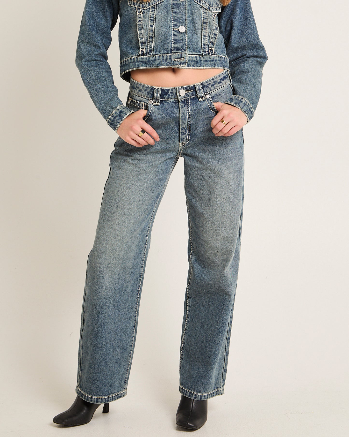 95 Mid Baggy Denim Jeans Amber