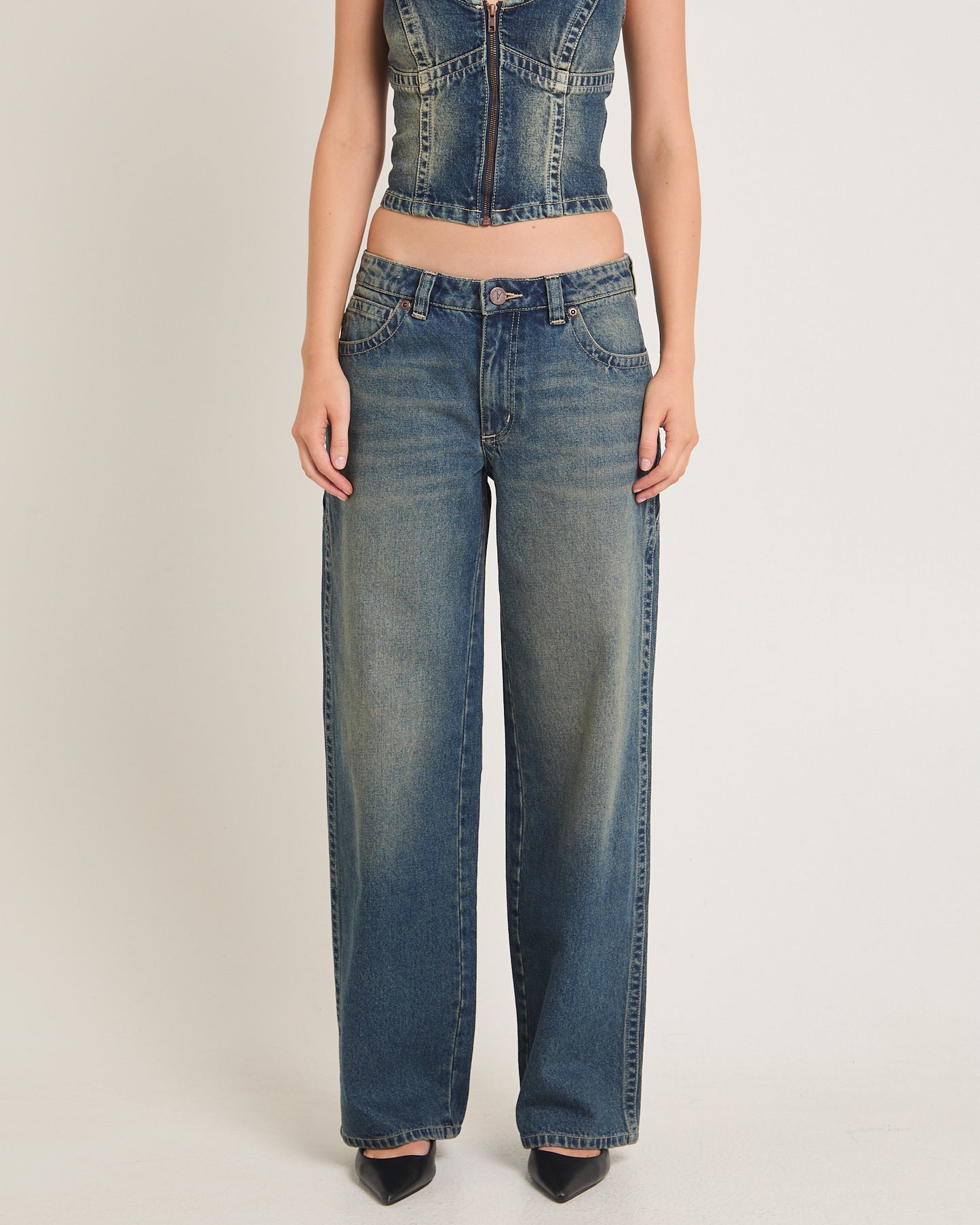 Rip Curl 99 Low Baggy Denim Jeans Zola Board