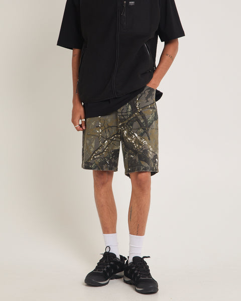 パンツ skoot grow op camo jorts 極美品】SKOOTGROW OP CAMO JORTS デストロイ加工 カモフラ
