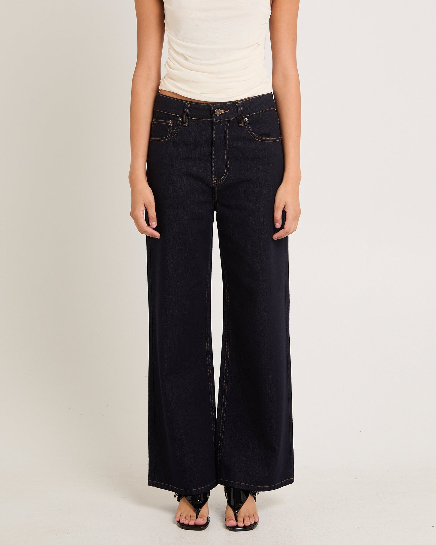 Wren High & Wide Denim Jeans Petite
