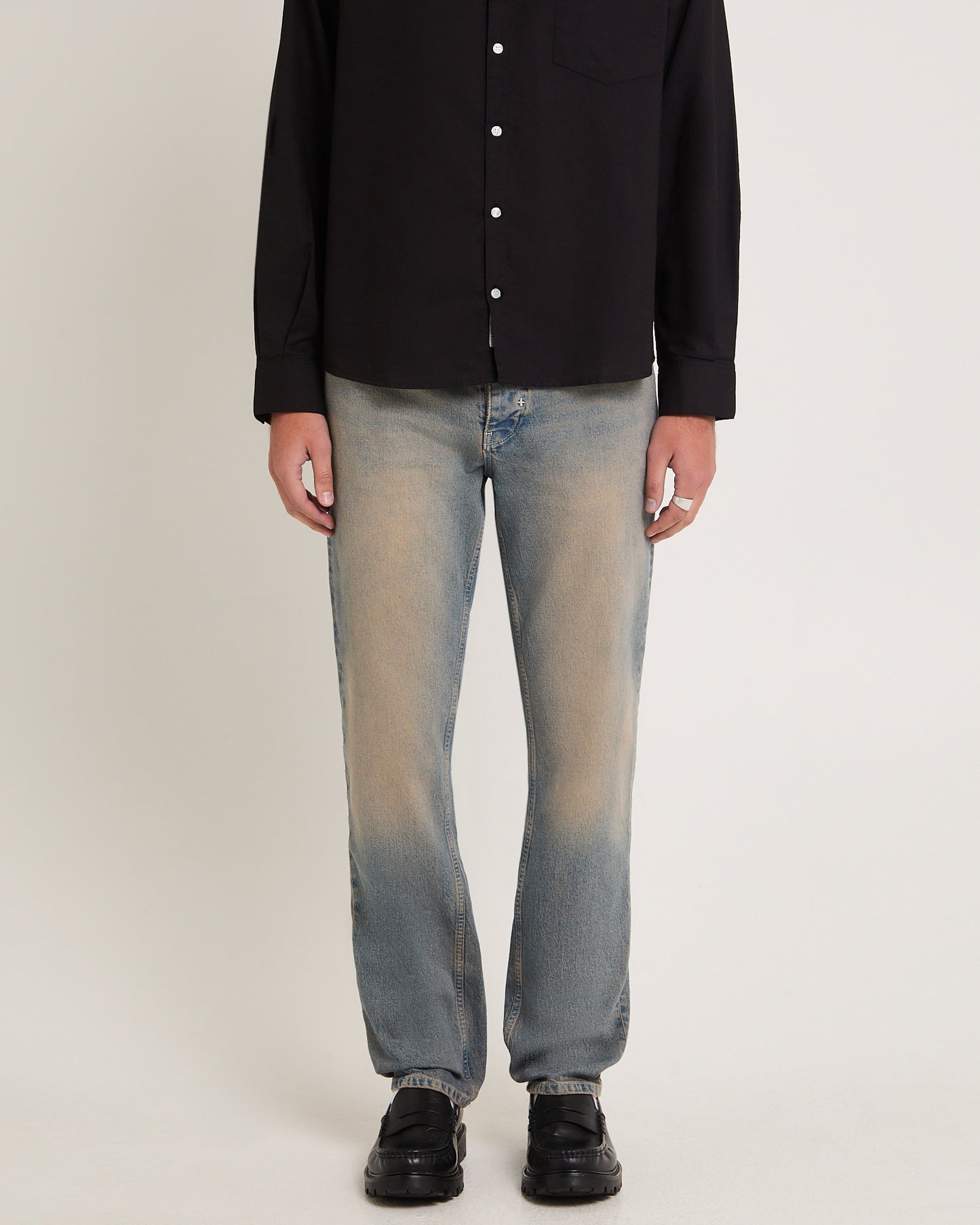 Ray Straight Denim Jeans Salt