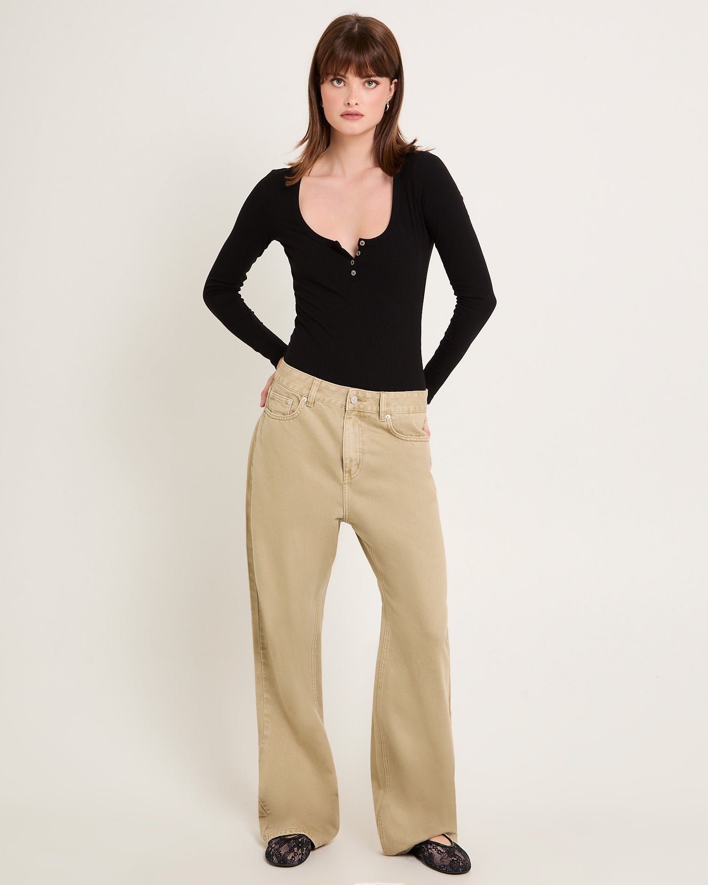 Soft Knit Rib Button Bodysuit