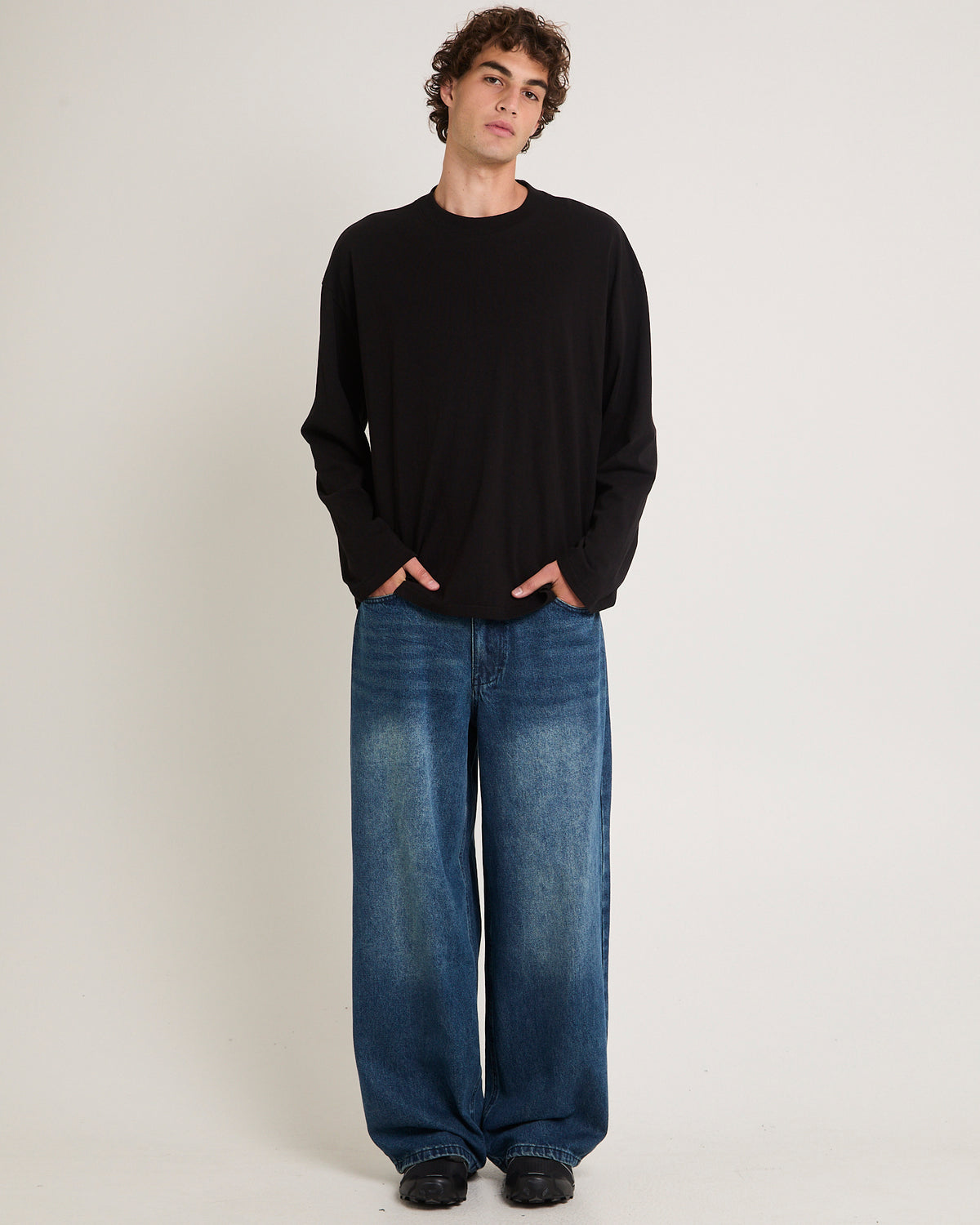 Society Baggy Denim Jeans MID 90S BLUE