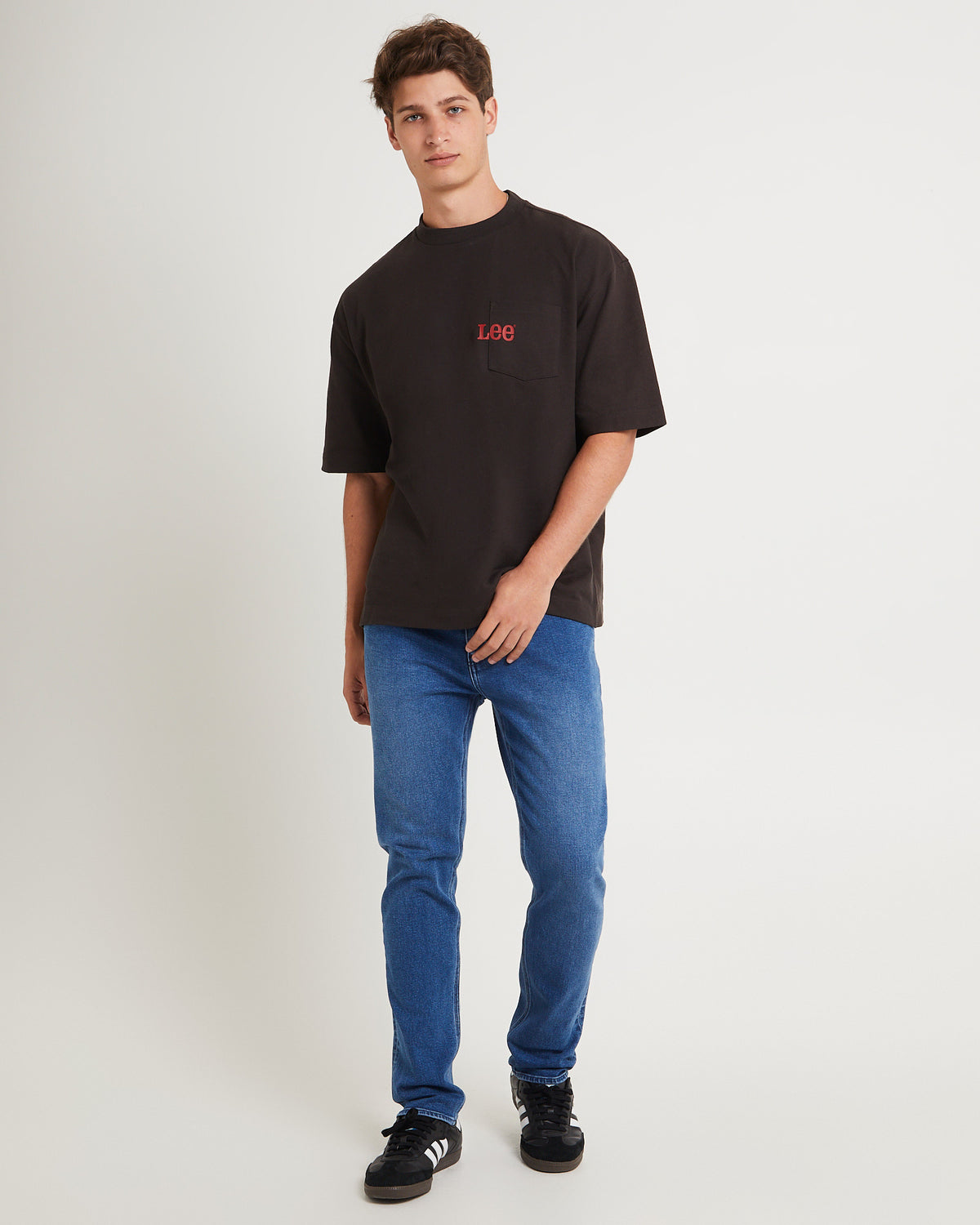 L-Three Relaxed Tapered Denim Jeans Maker Indigo