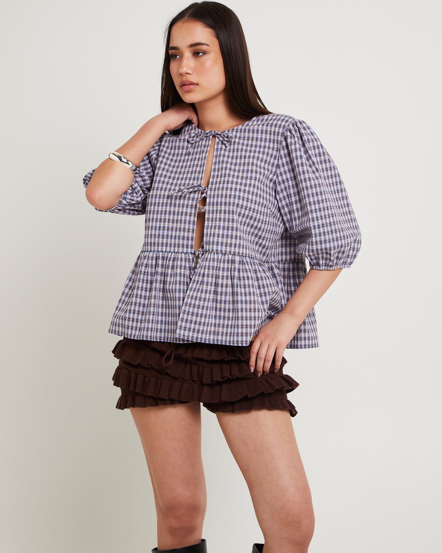 Delmar Check Frill Shirt