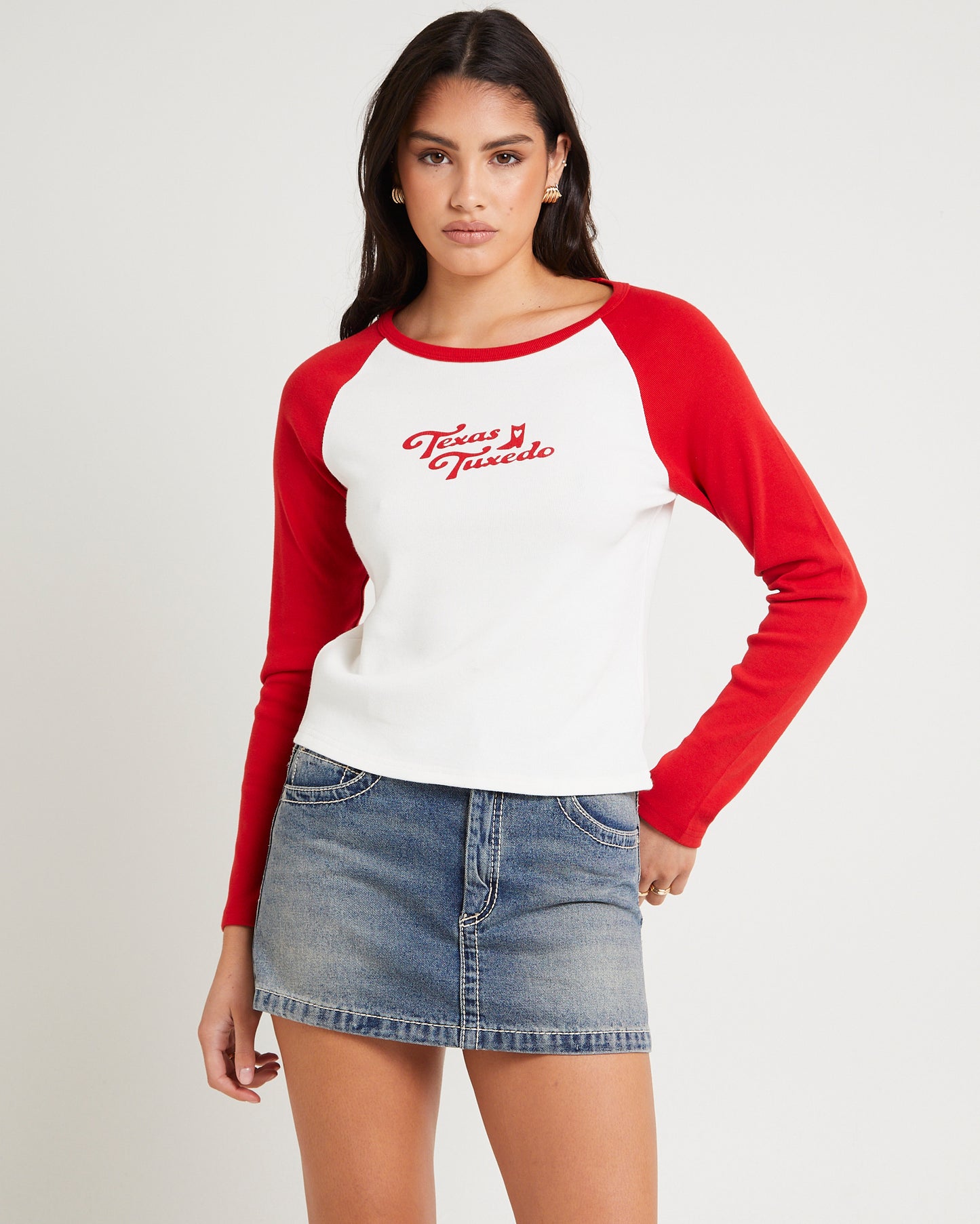90's Rib Raglan Long Sleeve Shirt