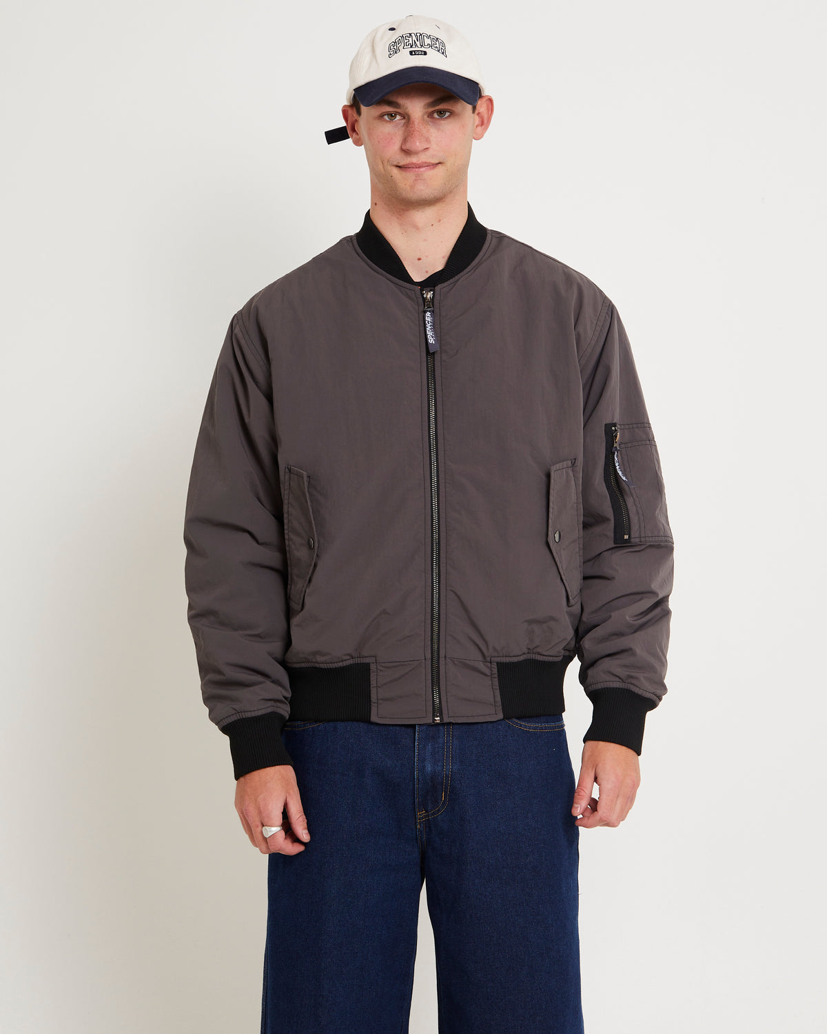 Dime Bomber Jacket BLACK