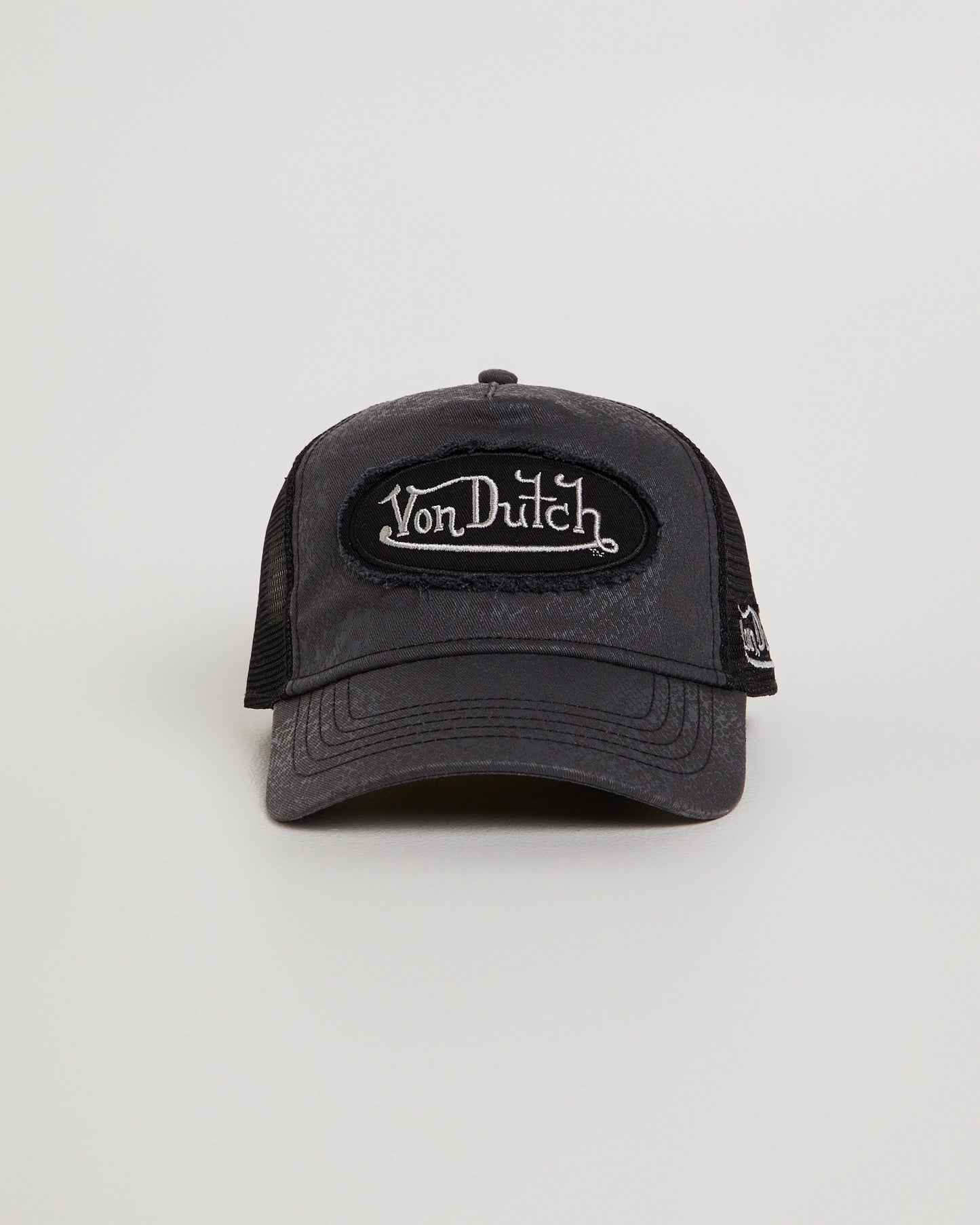 Snakeskin Twill Trucker Cap