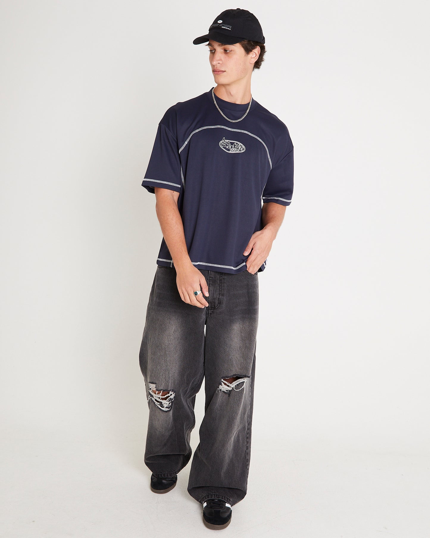 Contrast Sport Crop T-Shirt