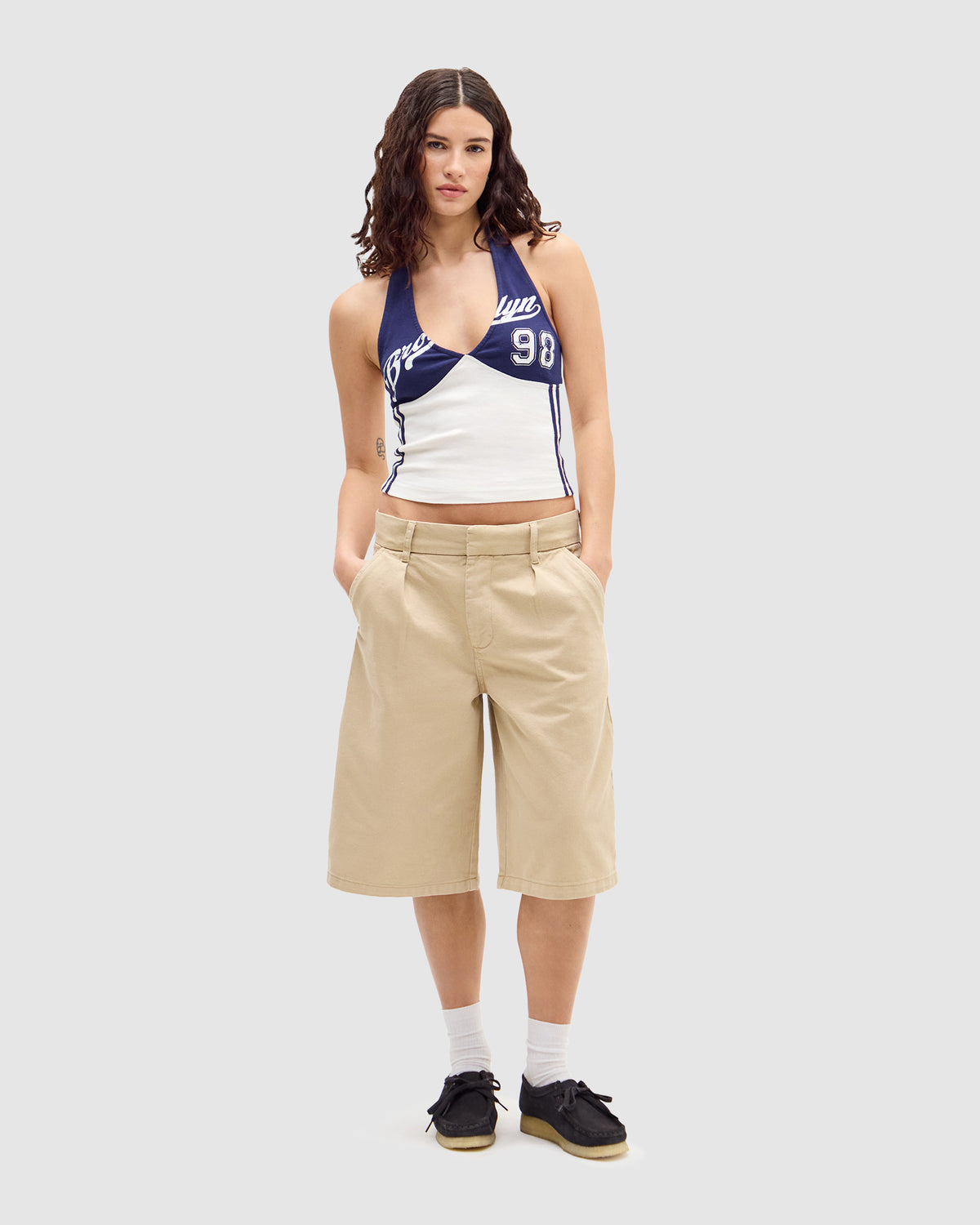 BDG Brooklyn 98 Halter Top NAVY