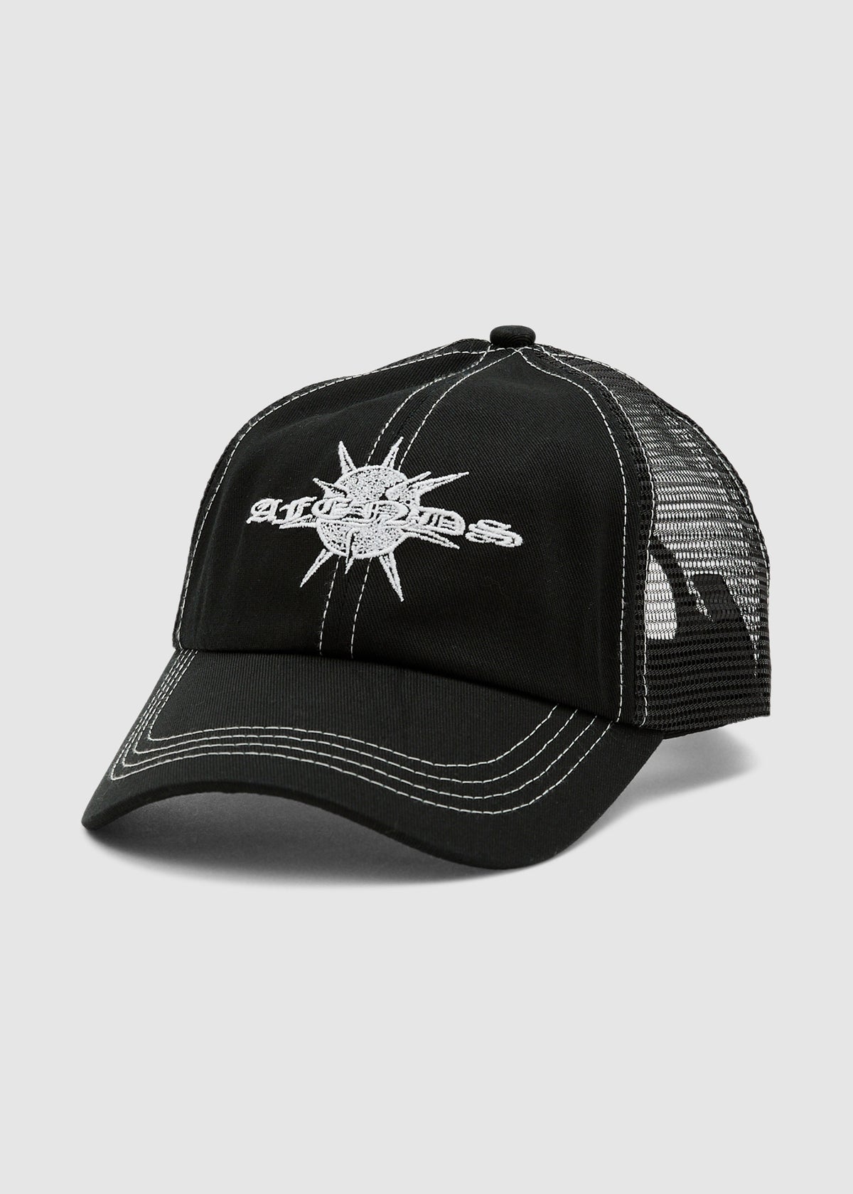 Spike Six Panelled Cap BLACK