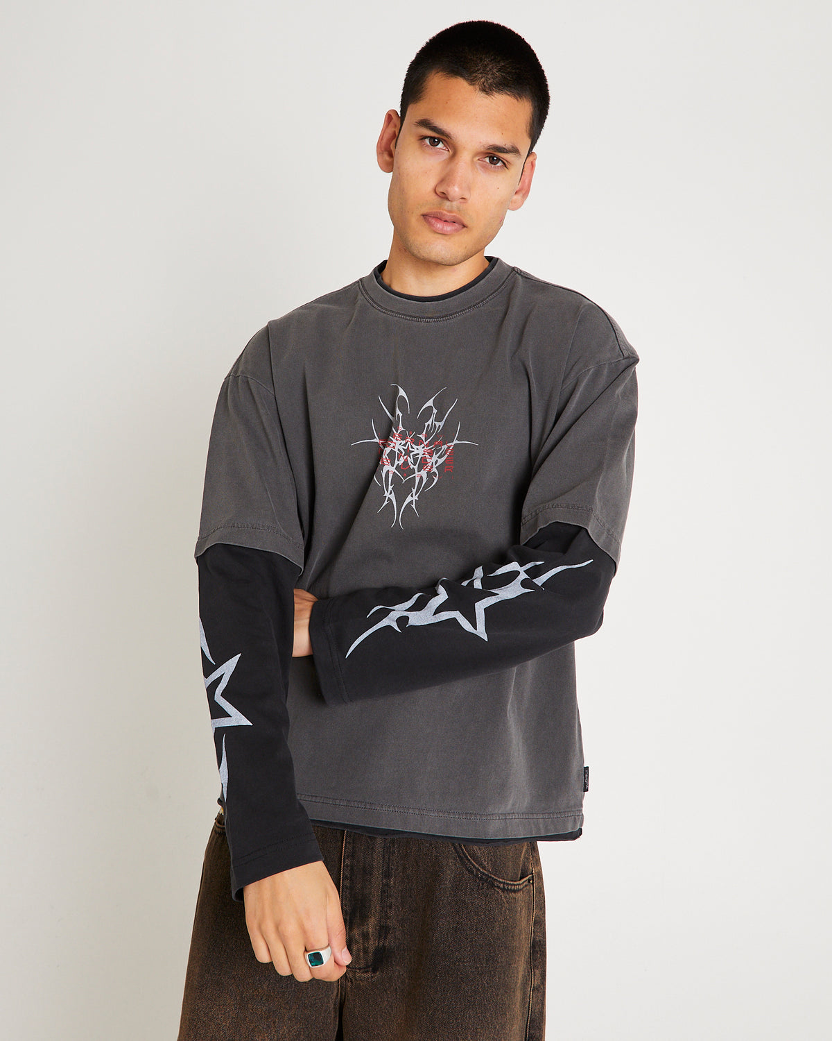 Mayhem Double Sleeve T-Shirt BLACK