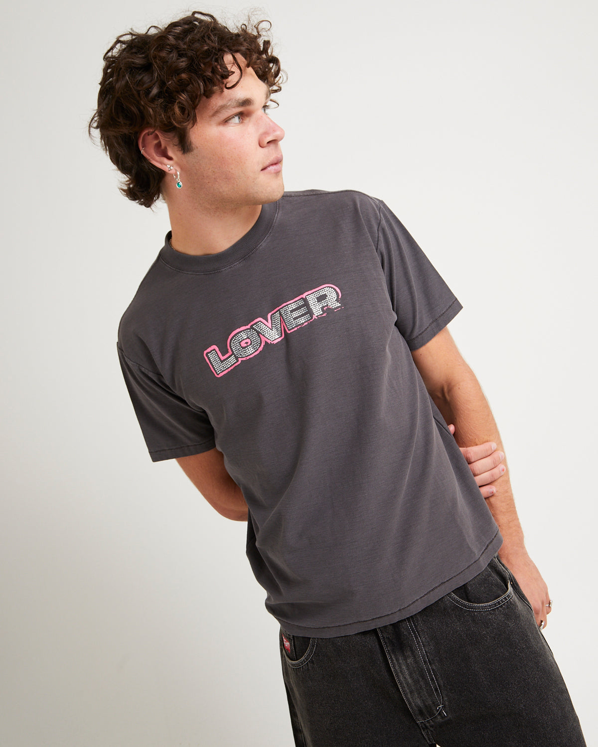 Lover Shrunken T-Shirt WASHED BLACK