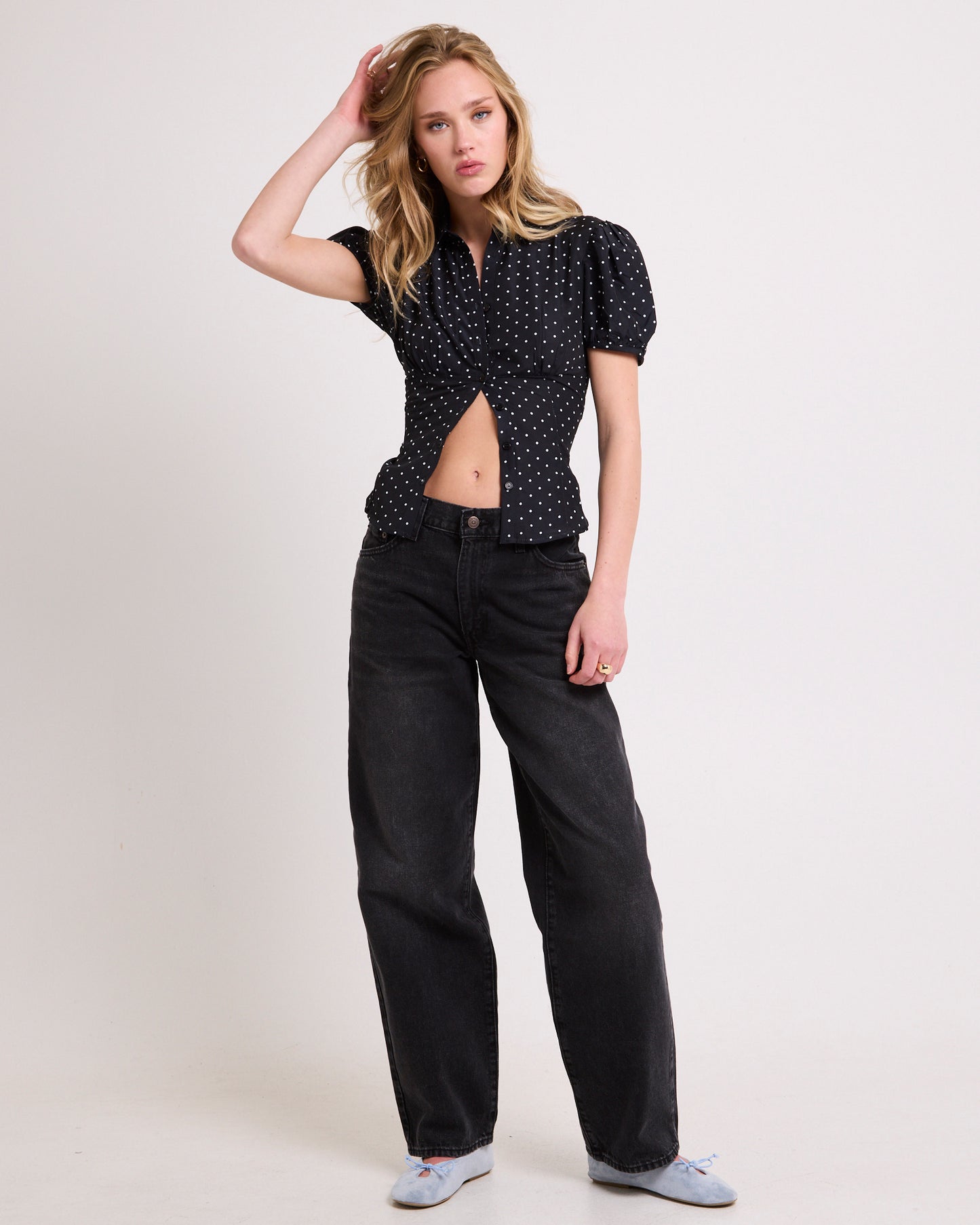 Baggy Dad Denim Jeans Shrink Up