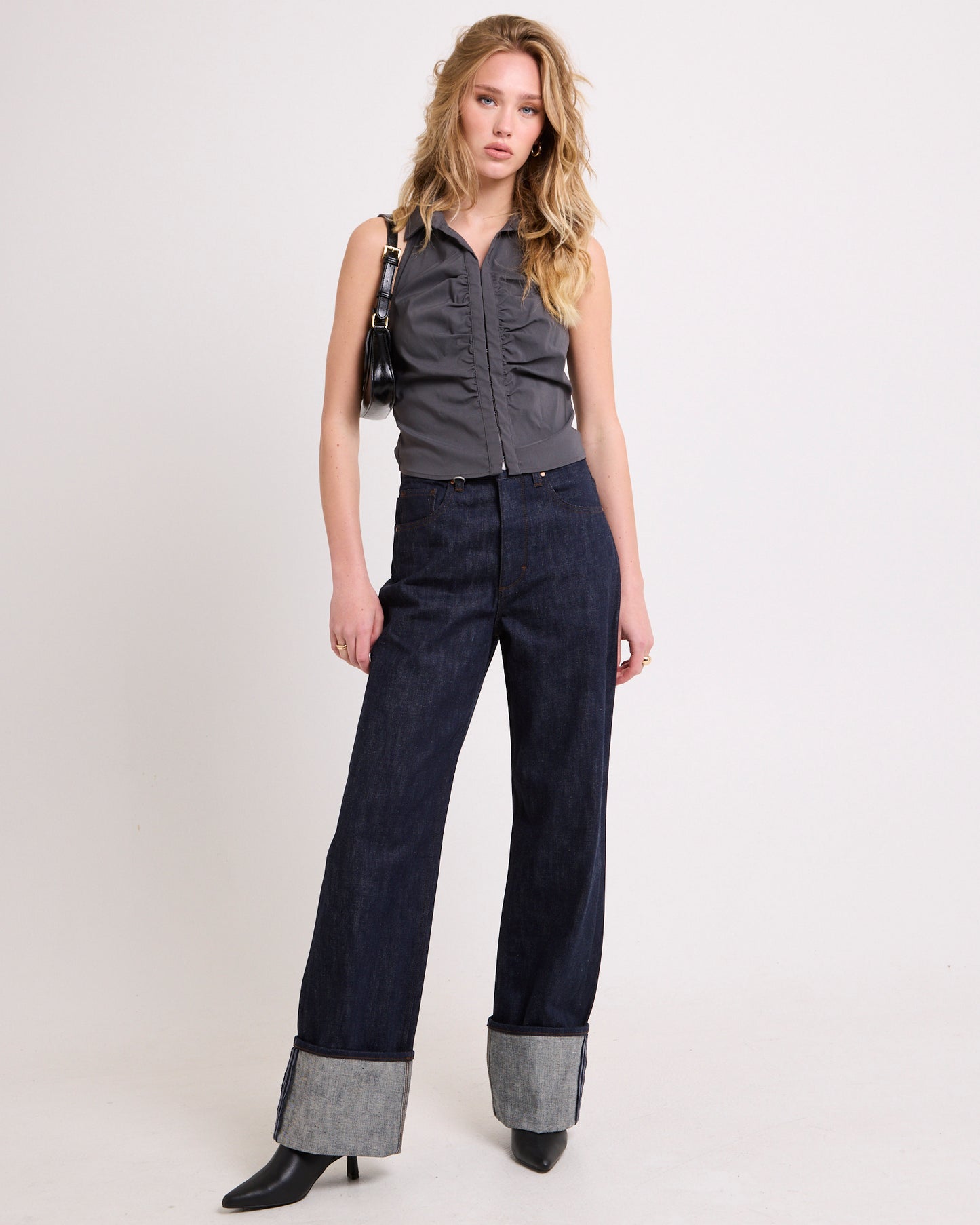 Coco Relaxed Denim Jeans Turn Up