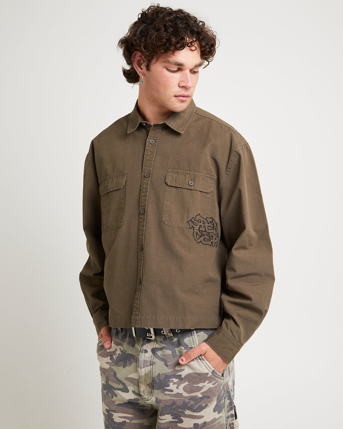 Echo Surplus Long Sleeve Shirt GREEN