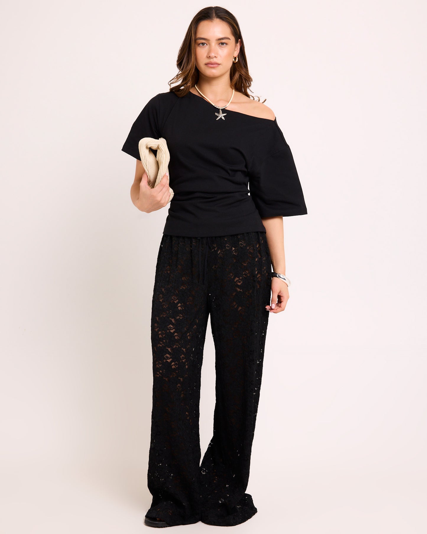 Jasmine Lace Relaxed Pants