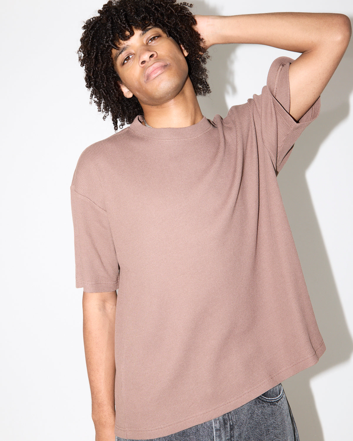 Waffle Crop T-Shirt PUTTY