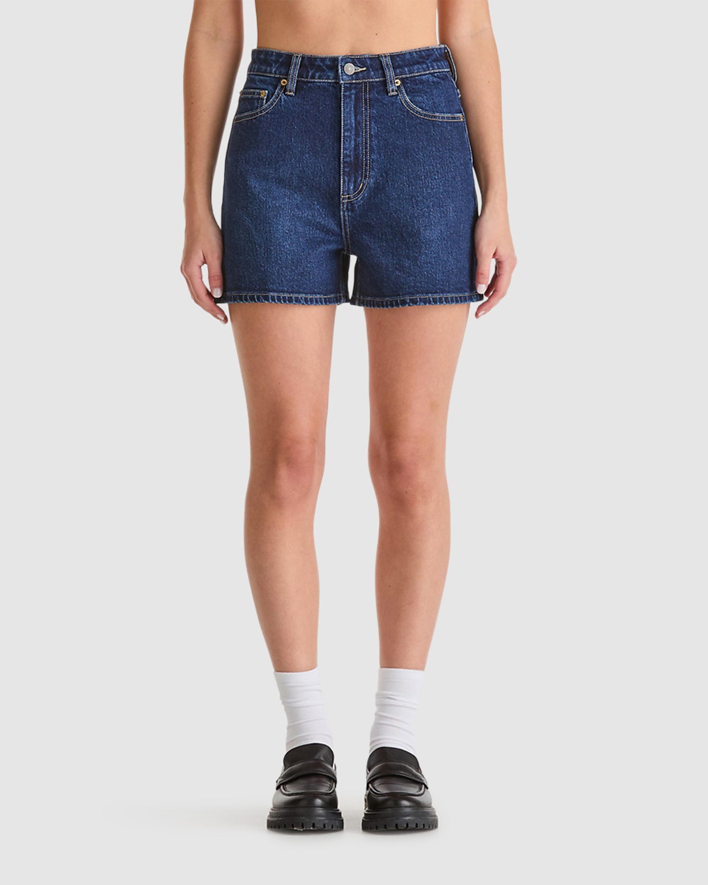 High Relaxed Denim Shorts
