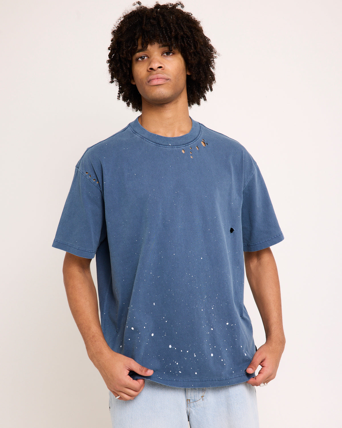 Trashed T-Shirt VINTAGE BLUE