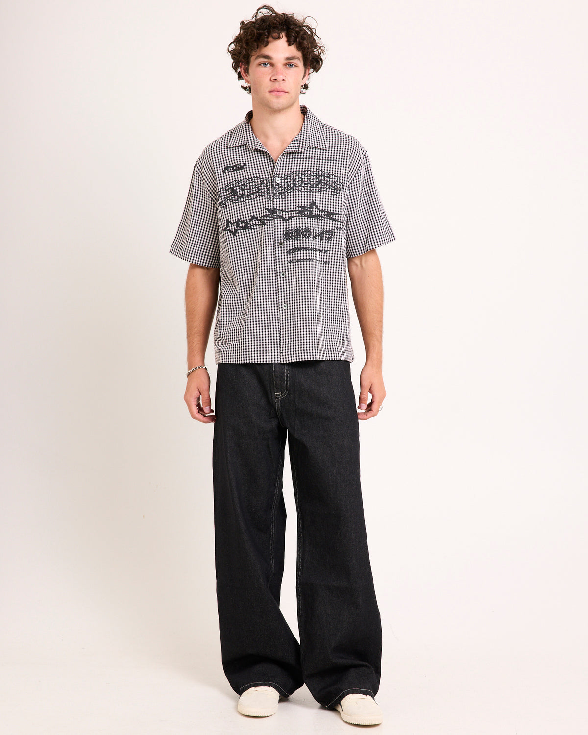 Cormac Baggy Denim Jeans BLACK RINSE CONTRAST