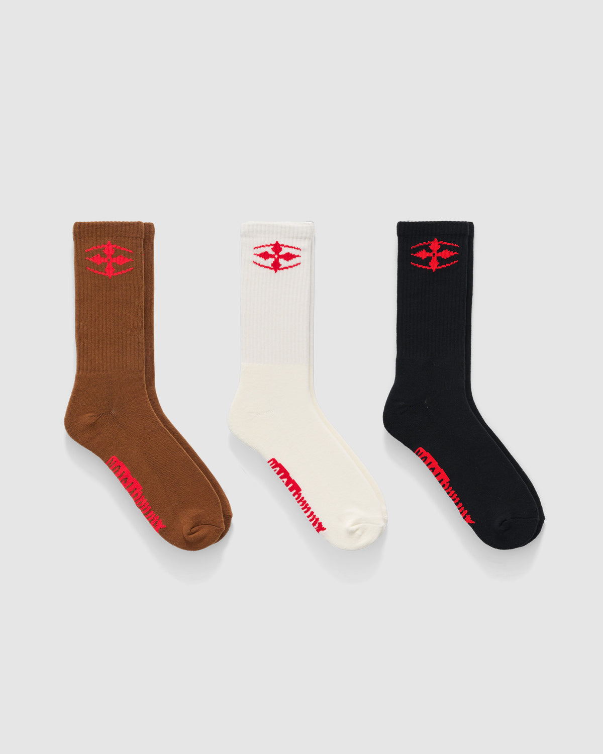 Core Symbol Sock 3 Pack CHOC WHITE BLACK