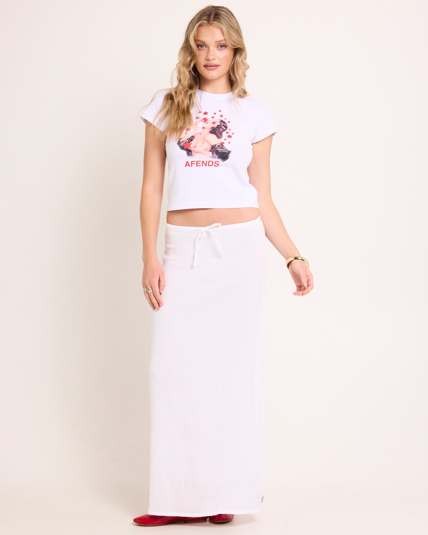 Focus Seersucker Maxi Skirt